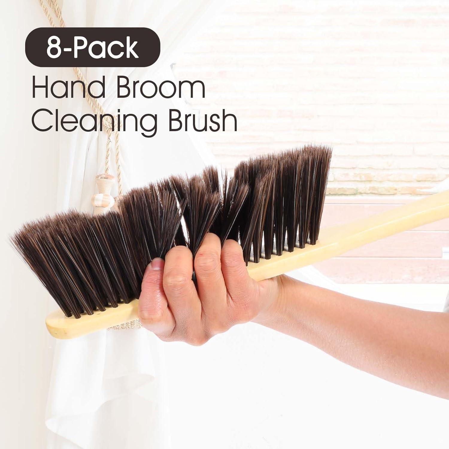Juego de 8 Escobas de Mano Yuanchu con Cerdas Suaves 89.1 cm