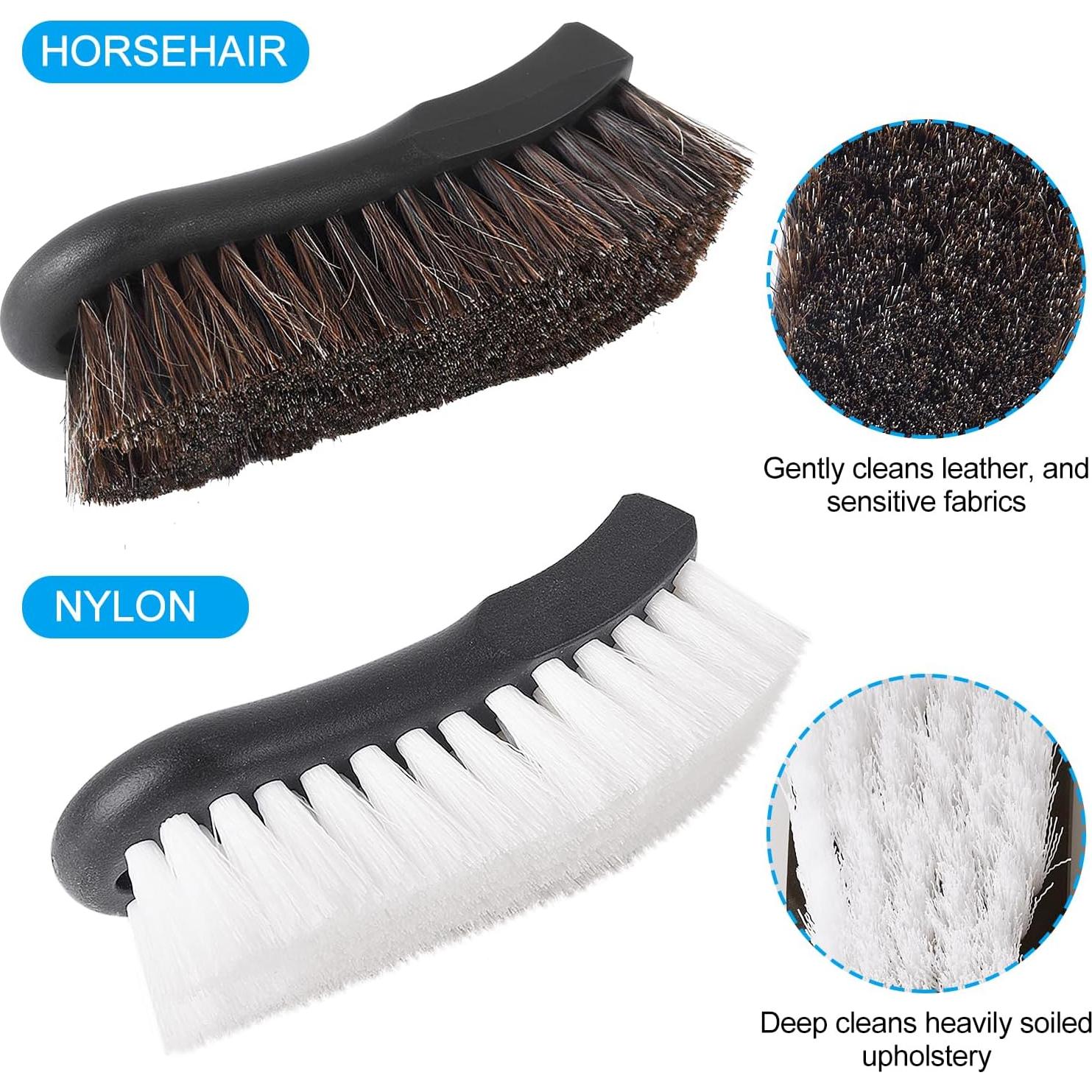 Juego de Cepillos de Tapicería Wiojtry - 2 Piezas para Limpieza