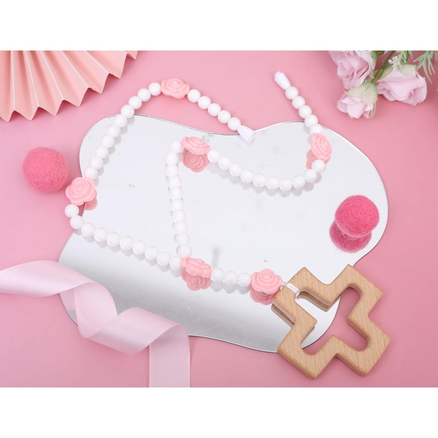 Rosario de Silicona WAOUH con Cruz - Regalo Bautizo Niños