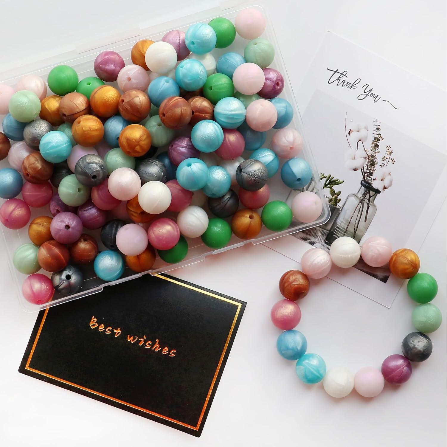 120 Granos de Silicona 15mm Richbunnys Color Fantasma para Manualidades