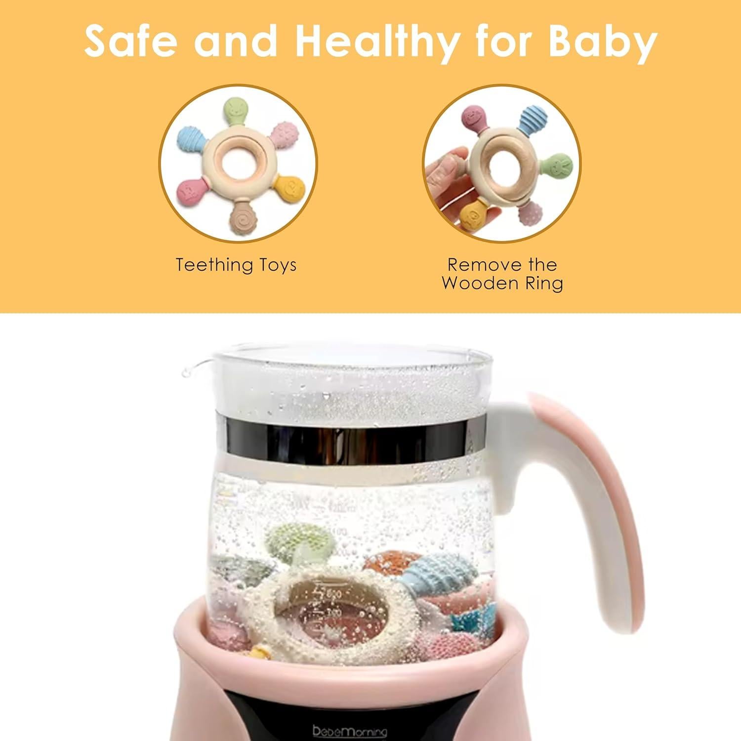 Mordedor de Silicona y Madera BabyBite para Bebé 100% Libre de BPA