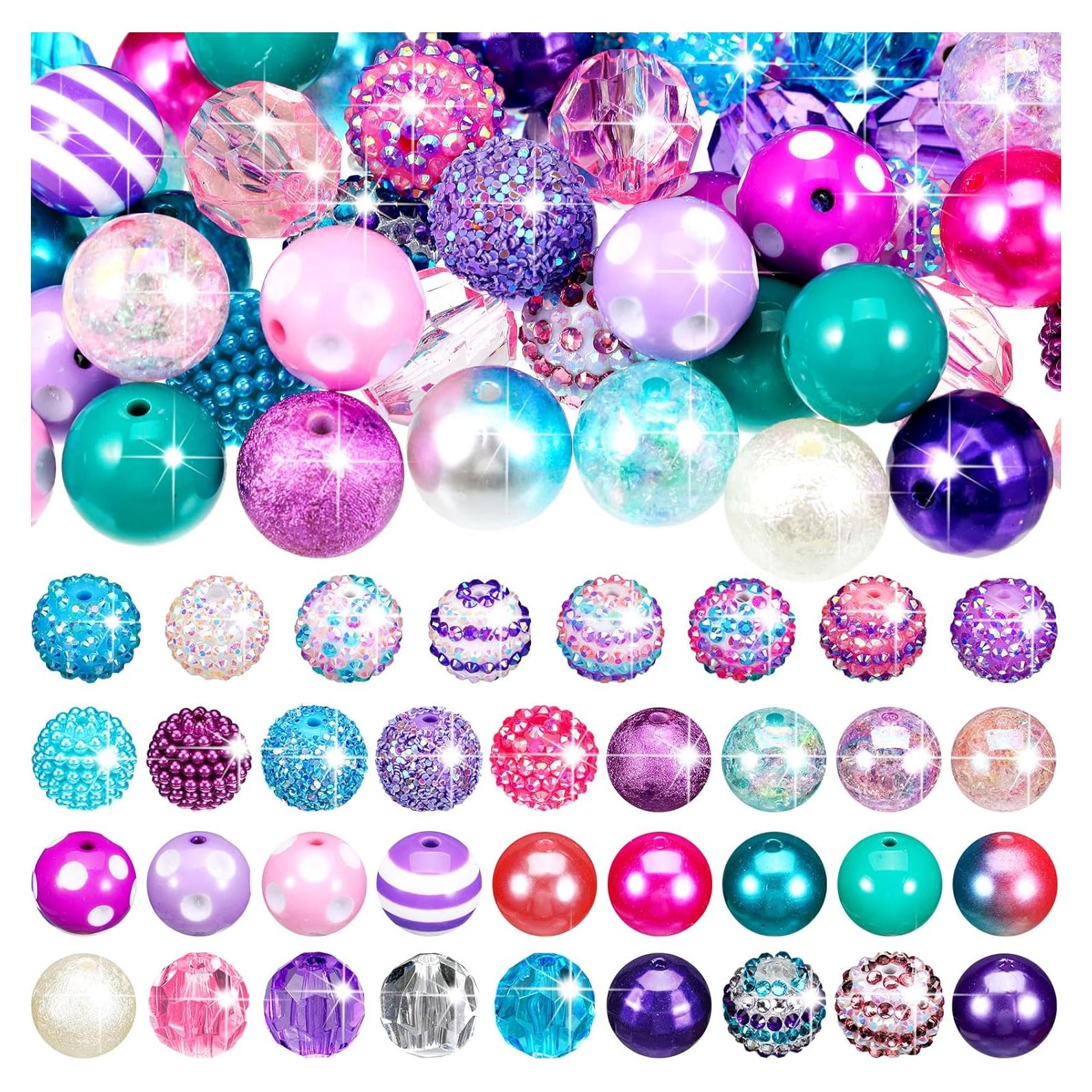 Cuentas de Chicle Coloridas Zeyune 100 Pcs 20mm para Manualidades