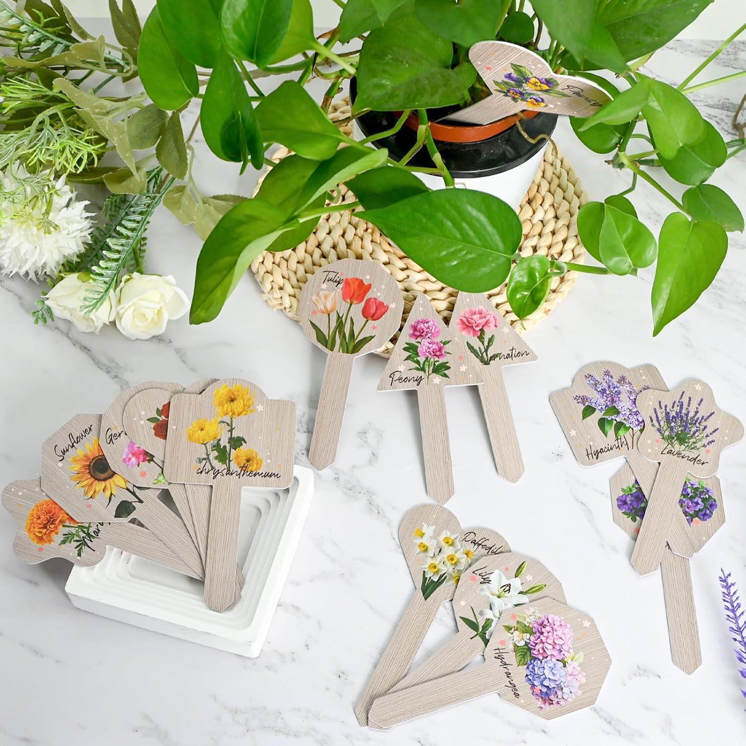 Etiquetas de Plantas JUYRLE - 15 Marcadores Impermeables 6.9x13.5cm