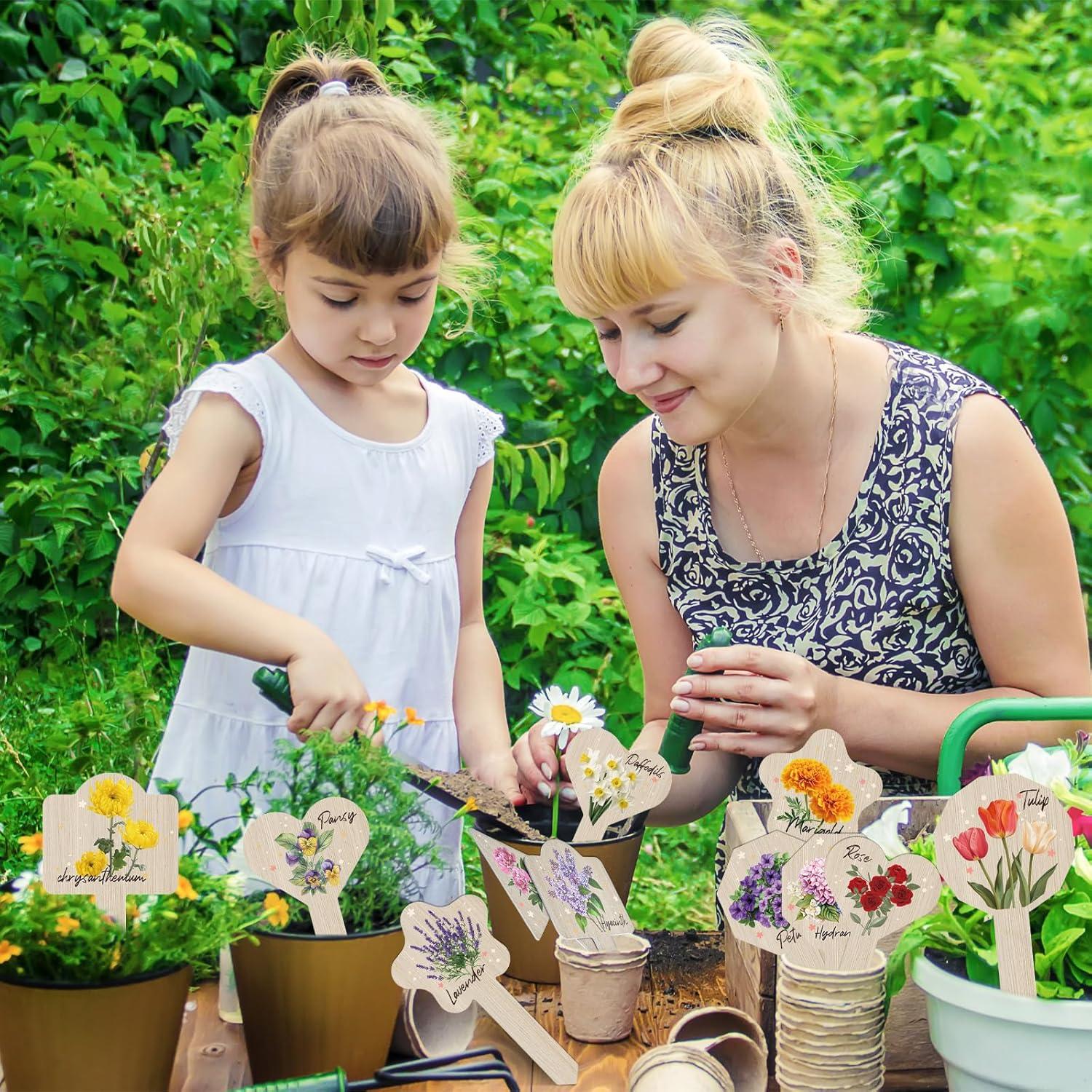 Etiquetas de Plantas JUYRLE - 15 Marcadores Impermeables 6.9x13.5cm