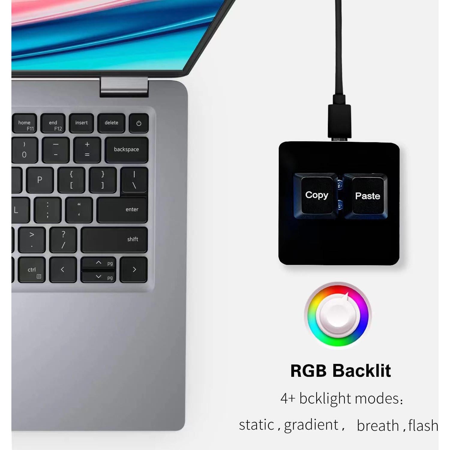 Teclado mecánico compacto SAYO O2L RGB 2 teclas para juegos