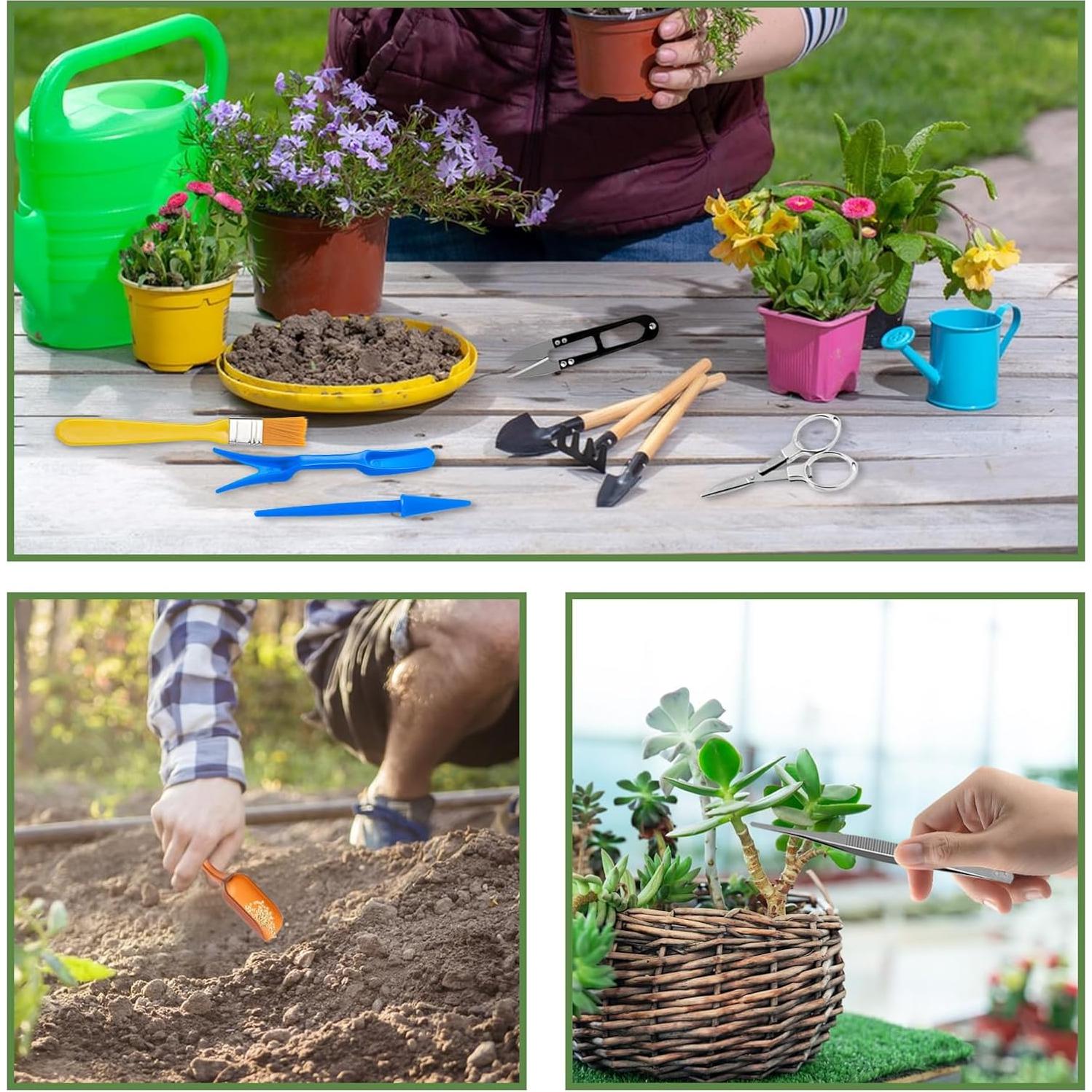 Conjunto de Herramientas de Jardinería Andiker Mini 12 Piezas