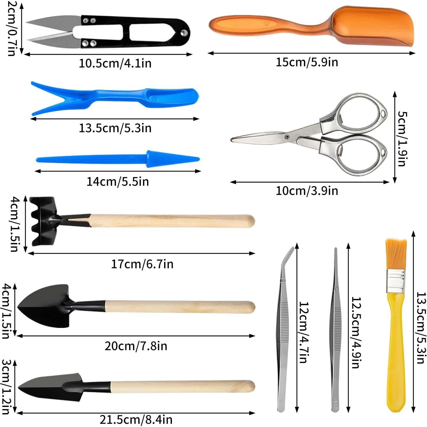 Conjunto de Herramientas de Jardinería Andiker Mini 12 Piezas