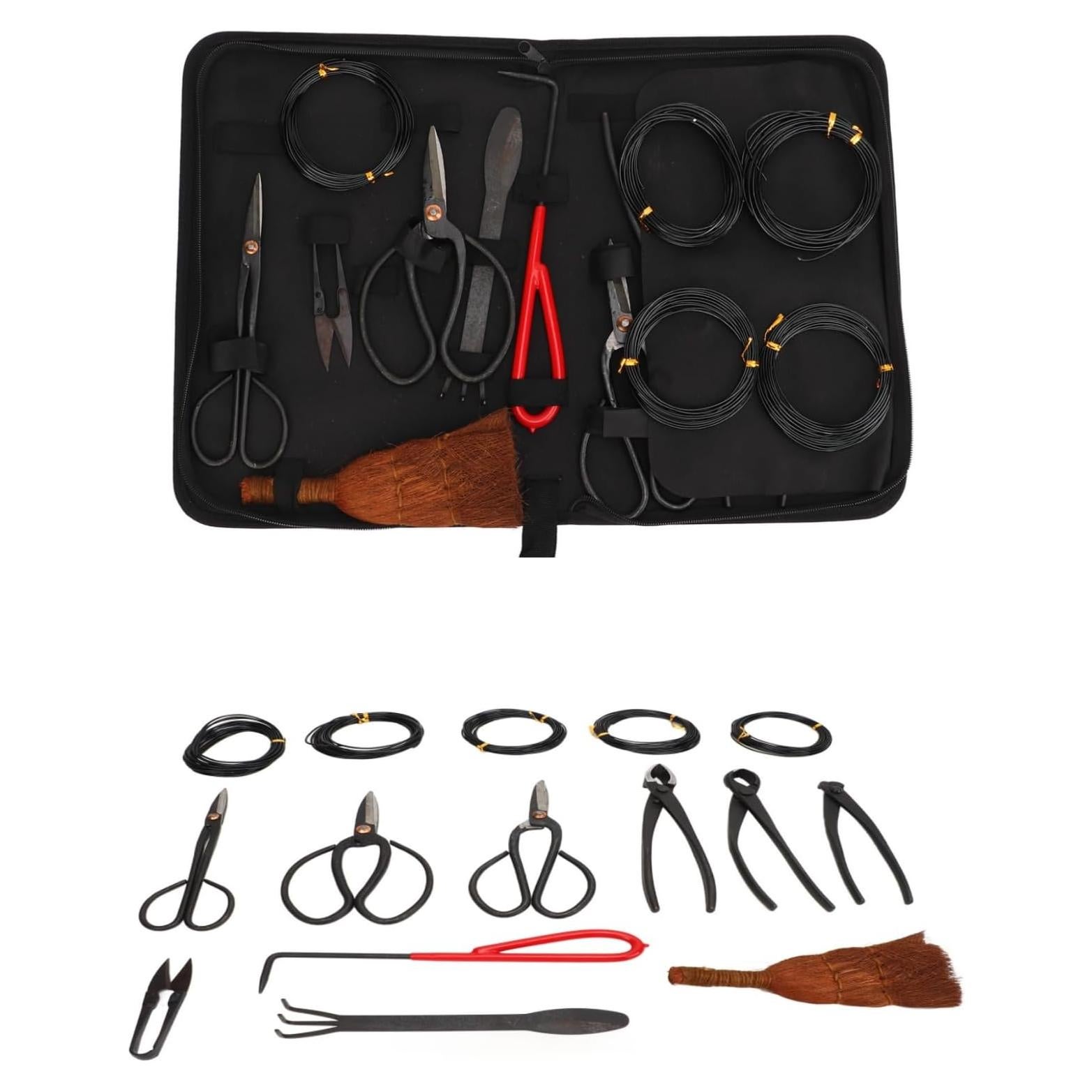 Juego de Herramientas para Bonsai Topyond 12 PCS Acero al Carbono