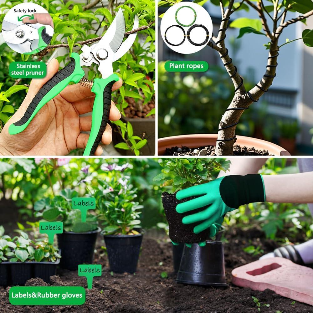 Kit de Herramientas para Bonsai Bonfino 22 Pcs con Alfombrilla