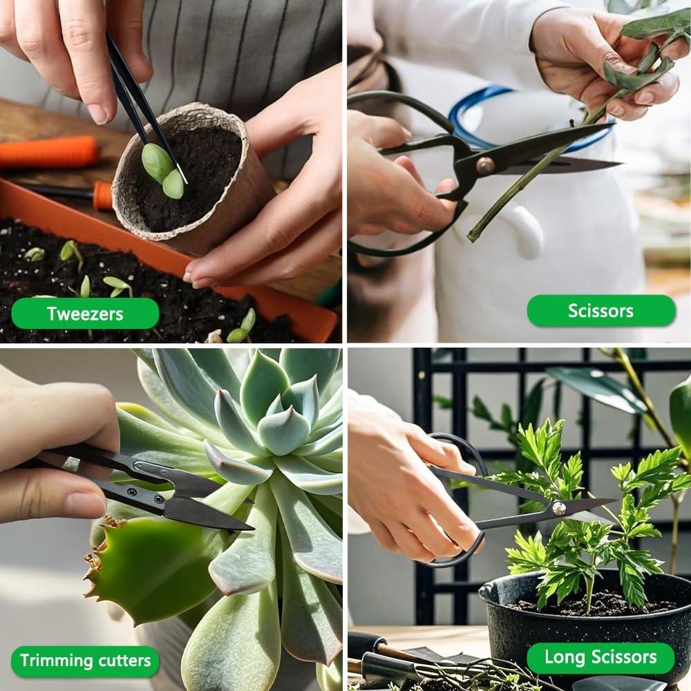 Kit de Herramientas para Bonsai Bonfino 22 Pcs con Alfombrilla