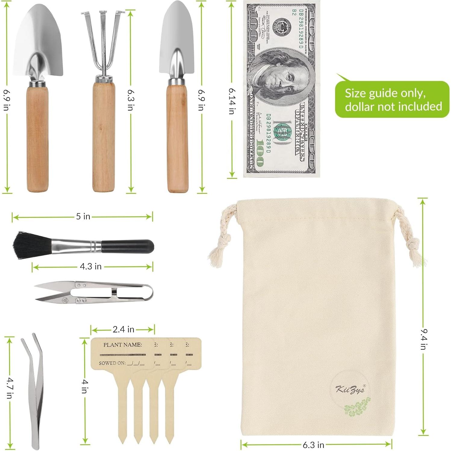 Juego de Herramientas de Jardín KiiZYS 12 Piezas para Interior