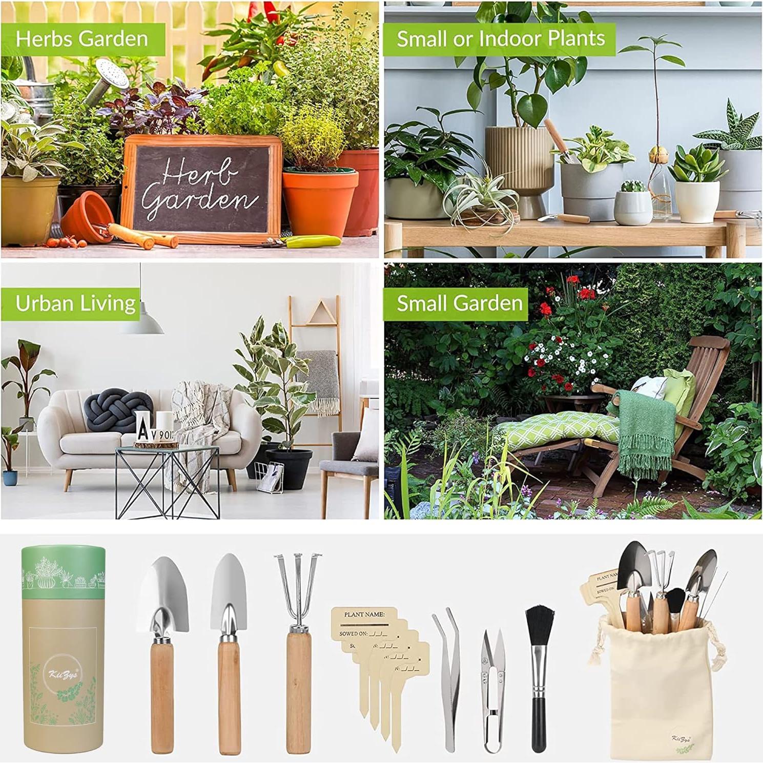 Juego de Herramientas de Jardín KiiZYS 12 Piezas para Interior