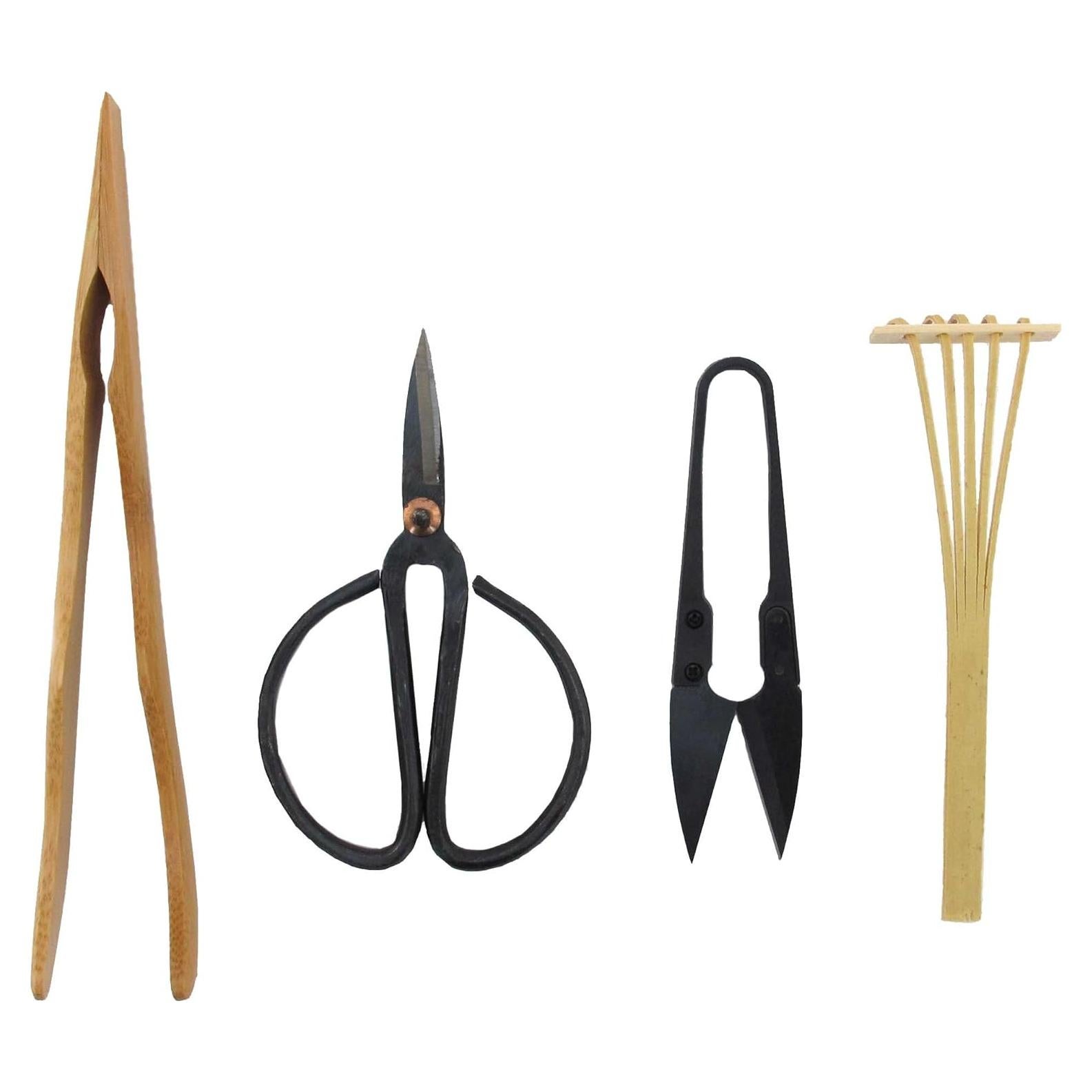 Kit de Herramientas para Bonsai BambooMN - Tijeras y Rasquetas
