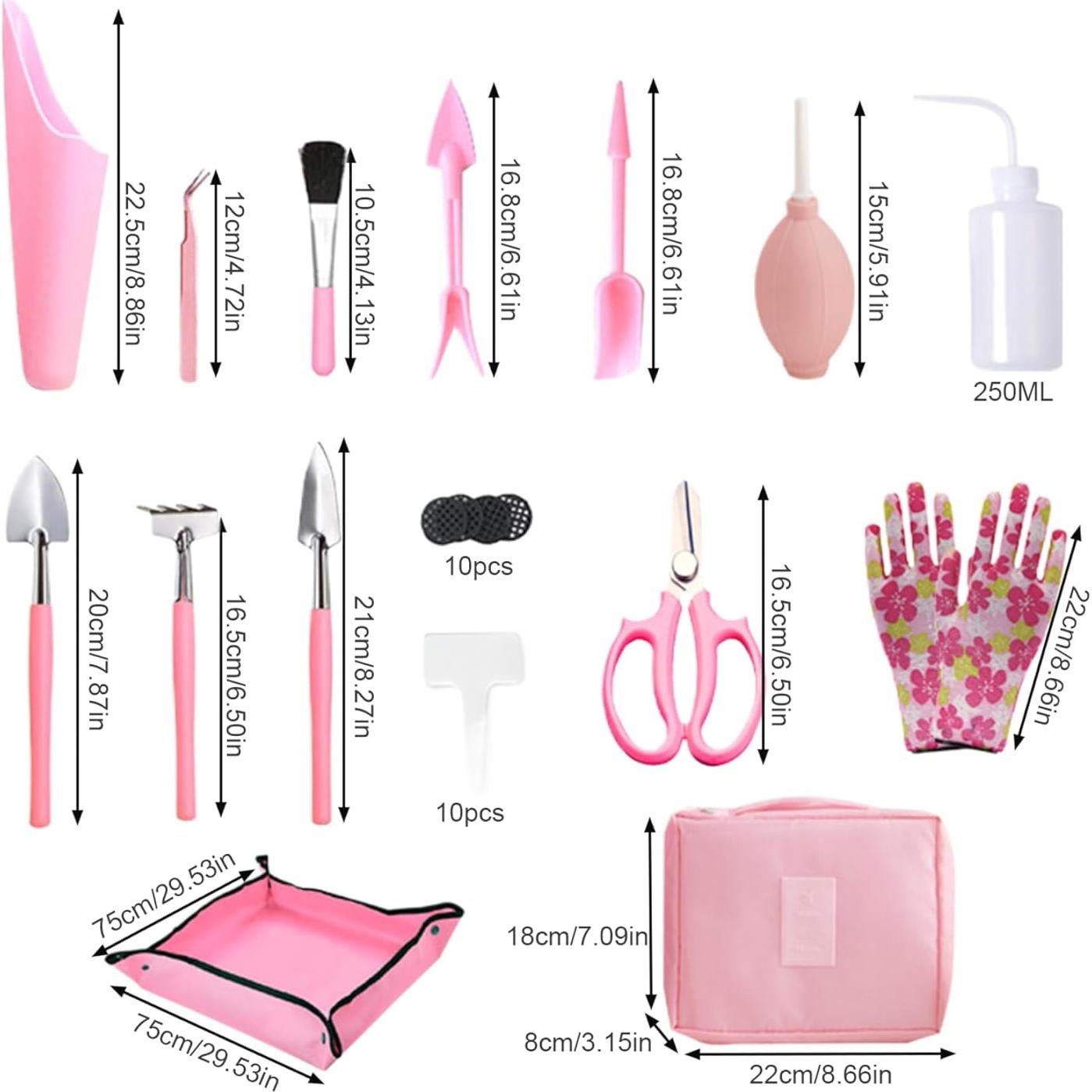 Kit de Herramientas para Suculentas 16 Piezas Huraoerrrr