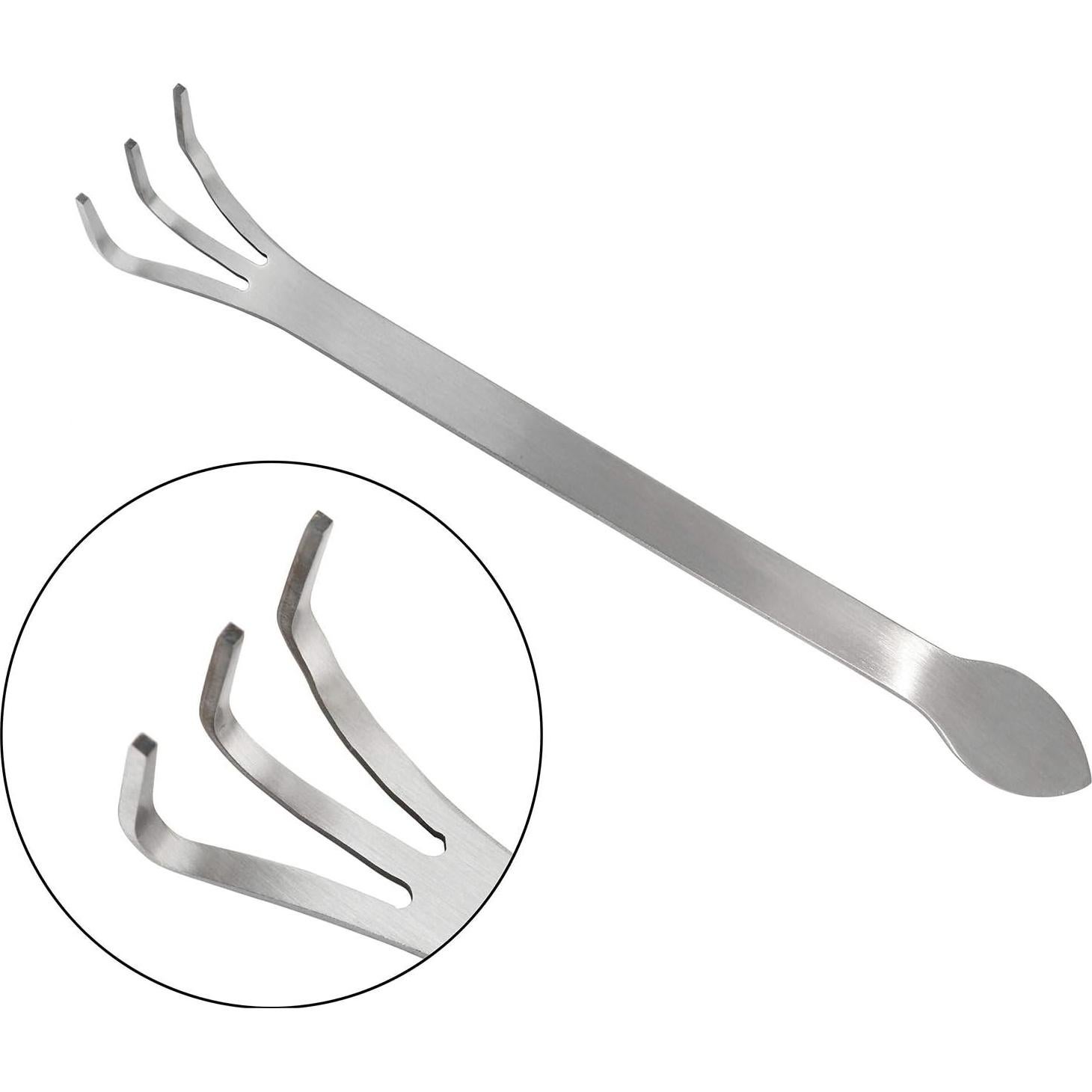 Rastrillo de Jardín Mini SQXBK de Acero Inoxidable 33x45mm