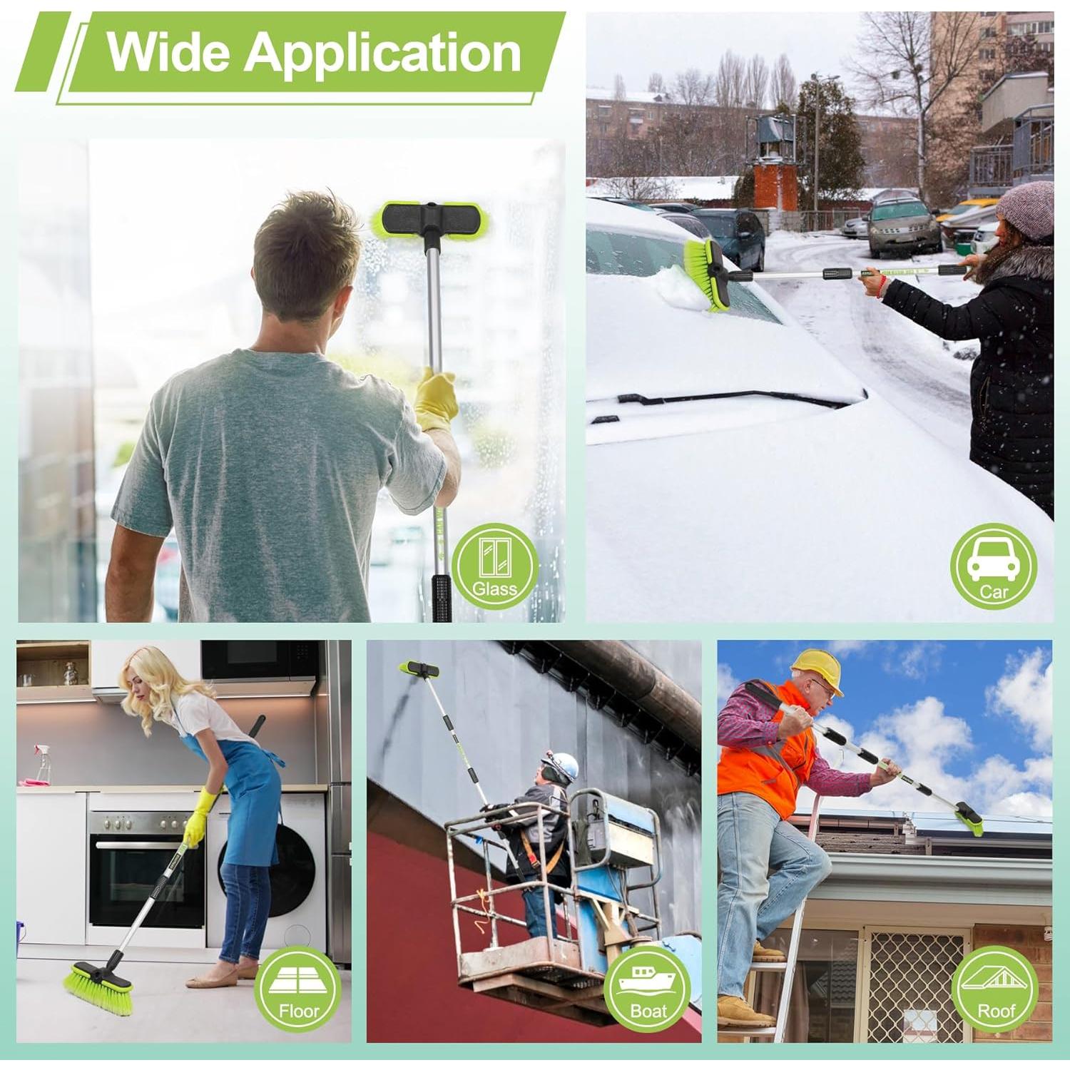 Cepillo de Lavado de Autos ZimiTeda 165cm Mango Extensible