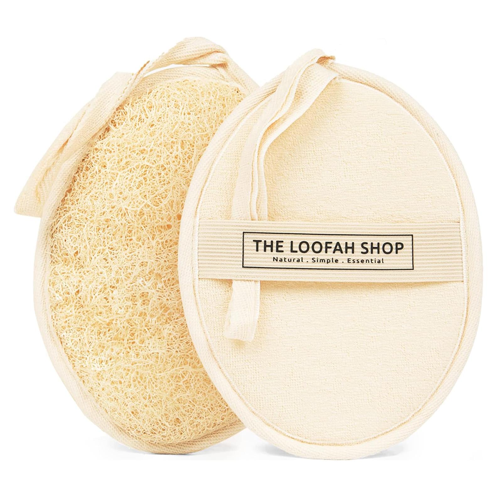 Esponja de Lufa Natural Egipcia XL 17.8x13.3cm 2 Piezas