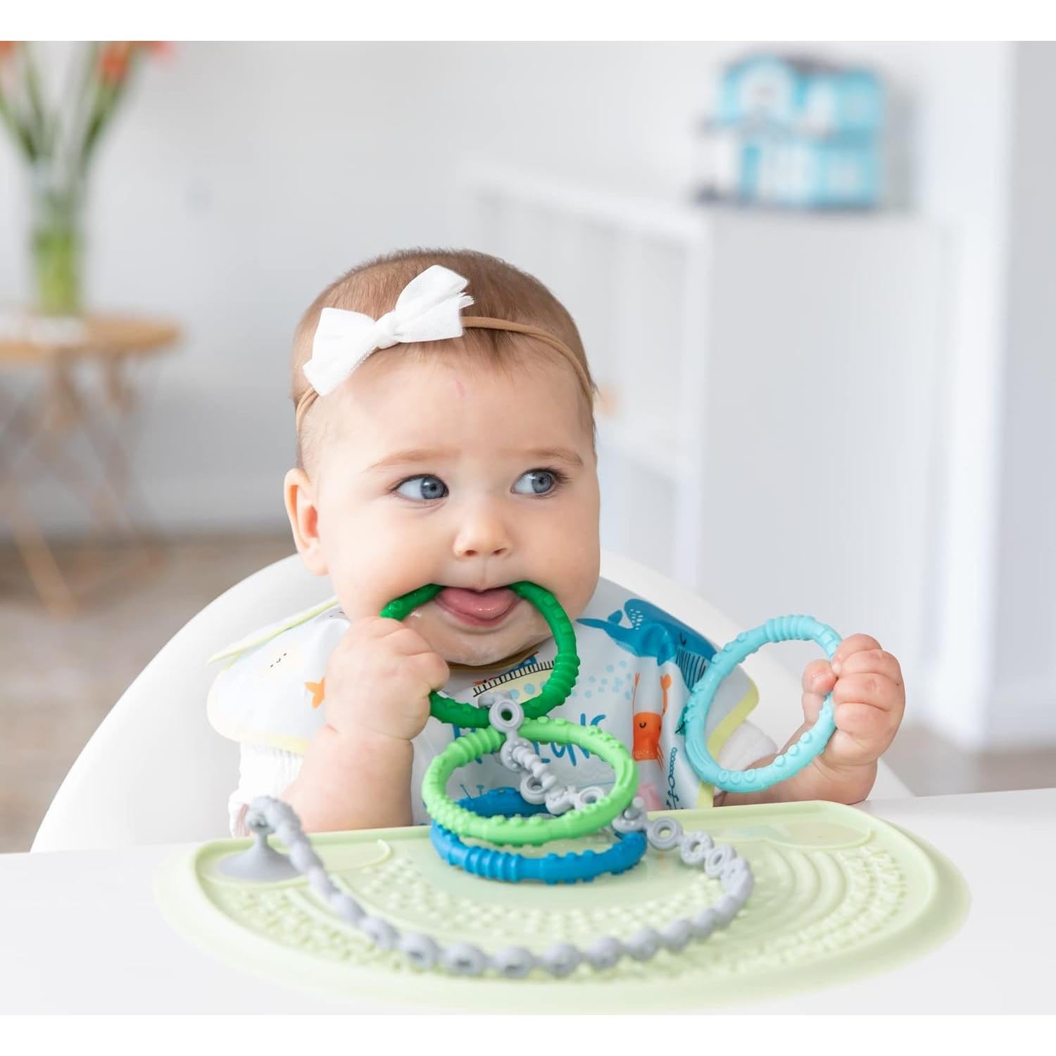 Anillos de Masticar para Bebés Bumkins - Silicona 100% Segura