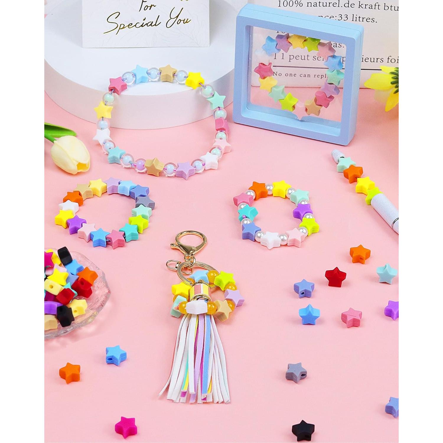 80 Perlas de Silicona en Forma de Estrella FIVEIZERO - 20 Colores