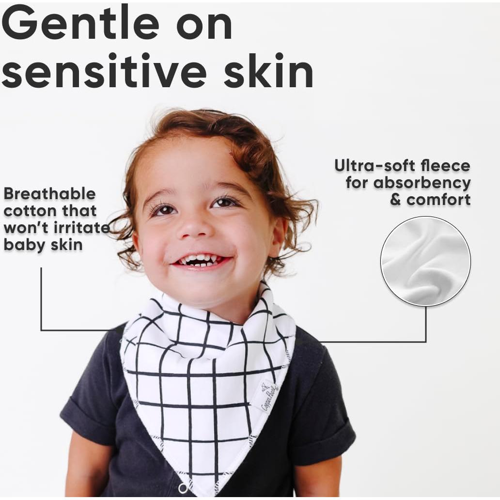 Copper Pearl Paquete de 6 Baberos de Algodón Suave Unisex