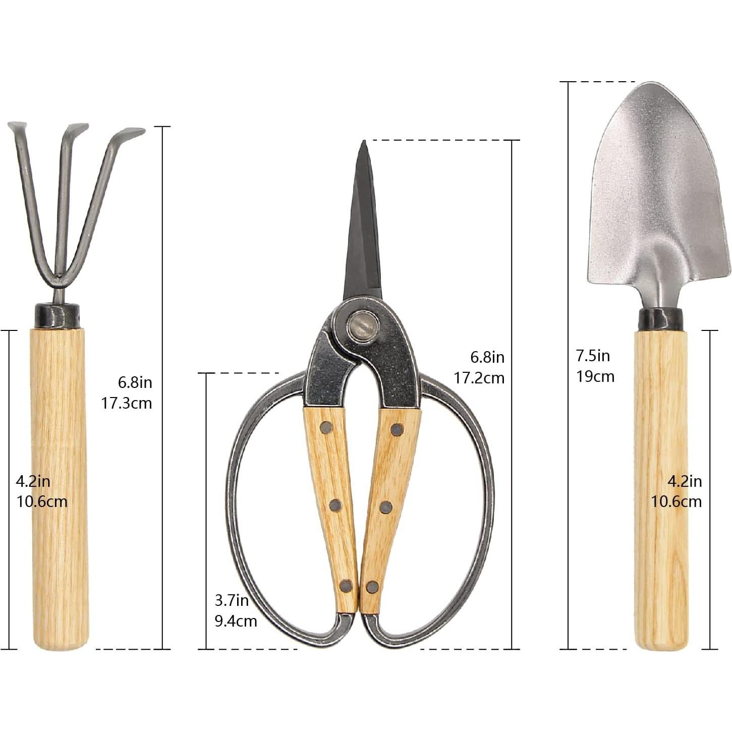 Juego de Tijeras para Bonsai N&V - Set 3 Piezas Jardinería