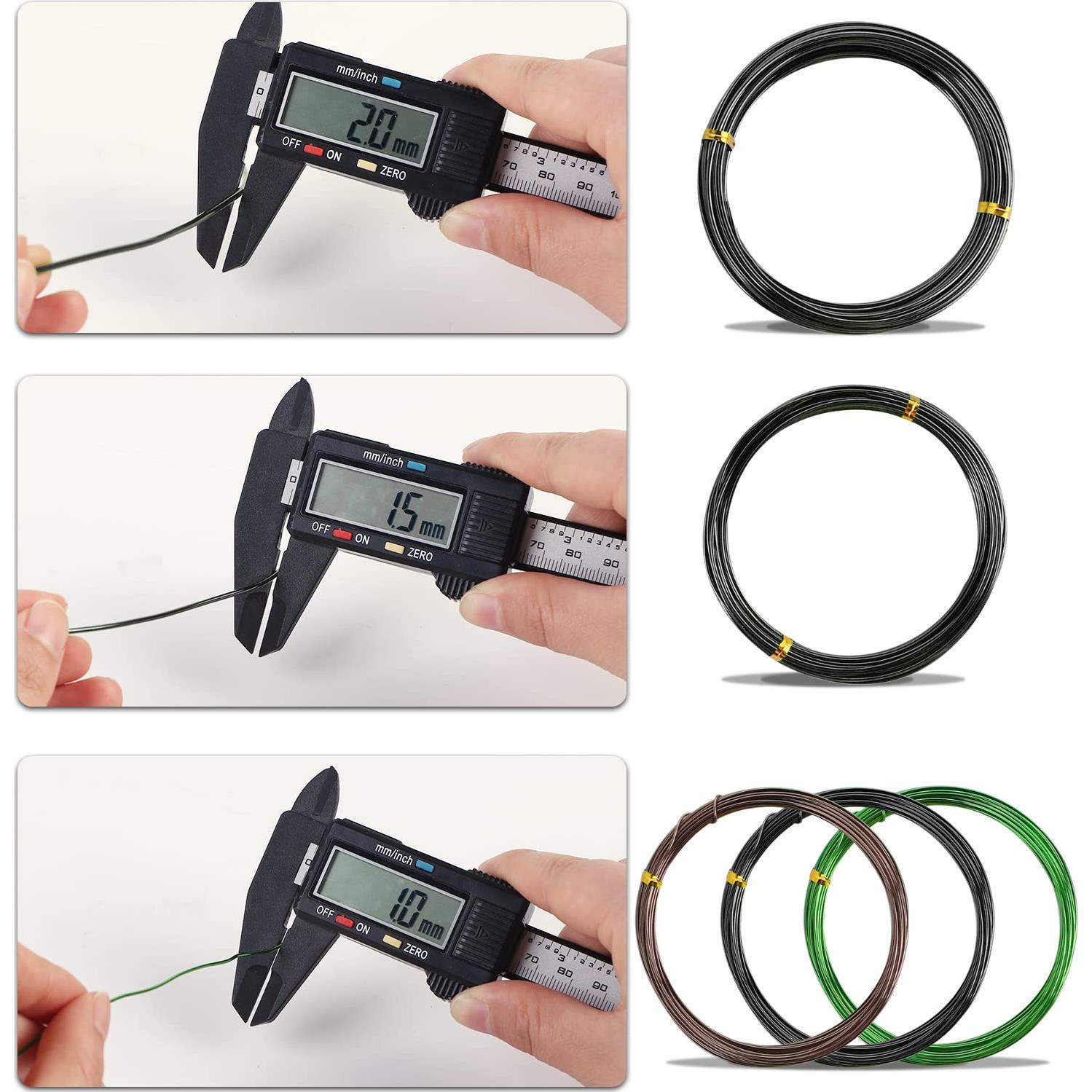 Kit de Herramientas para Bonsai Sanlykate con Cortador y 5 Rollos de Alambre de 50m