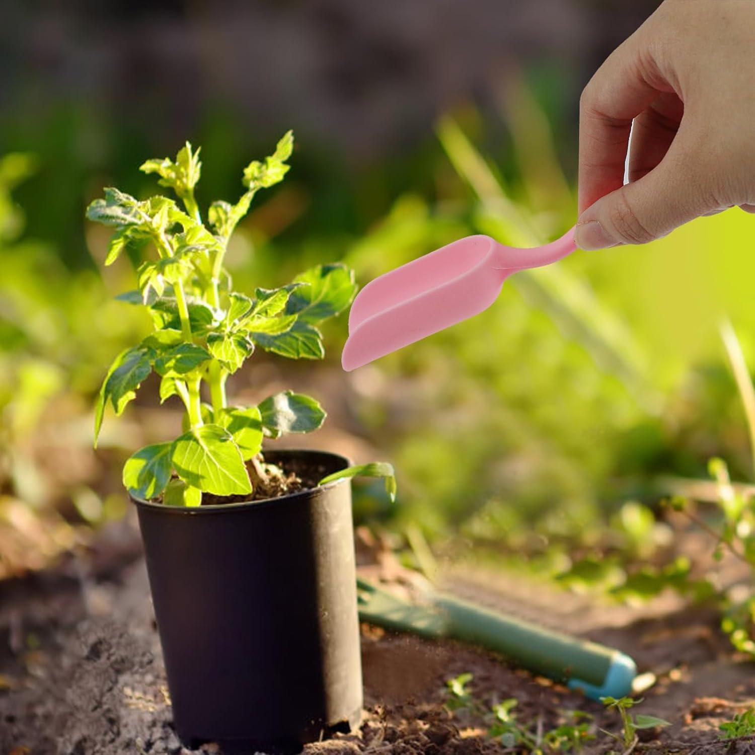 Juego de Herramientas de Jardín de Plástico Rosa - 5 Piezas