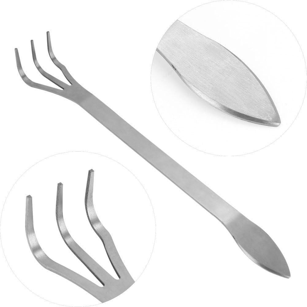 Pala de Jardín Eboxer de 3 Puntas de Acero Inoxidable