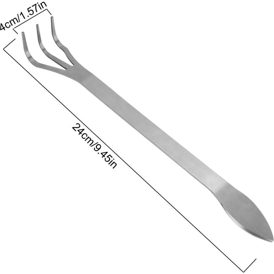 Pala de Jardín Eboxer de 3 Puntas de Acero Inoxidable