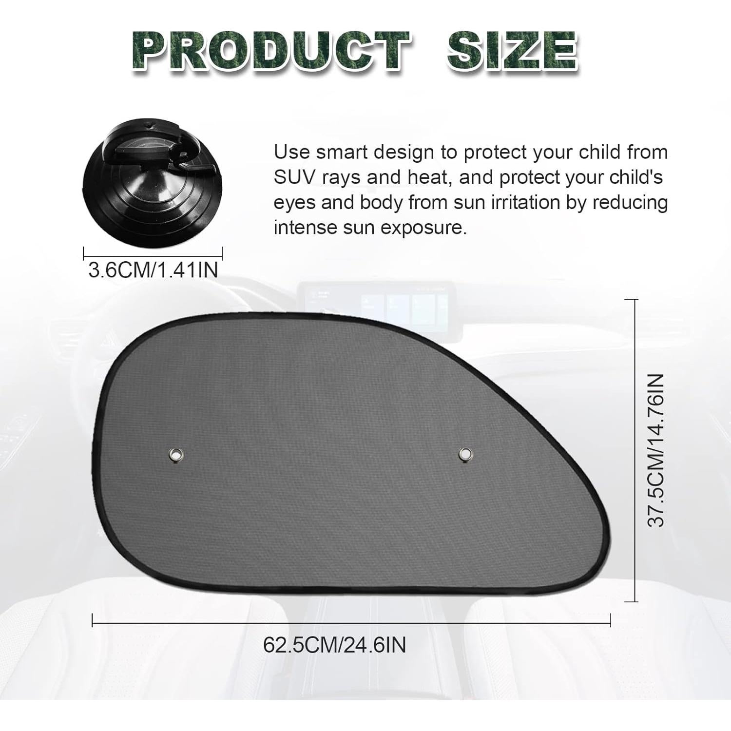 Paquete de 2 Sombrillas Universales Vrasly para Ventanas de Auto