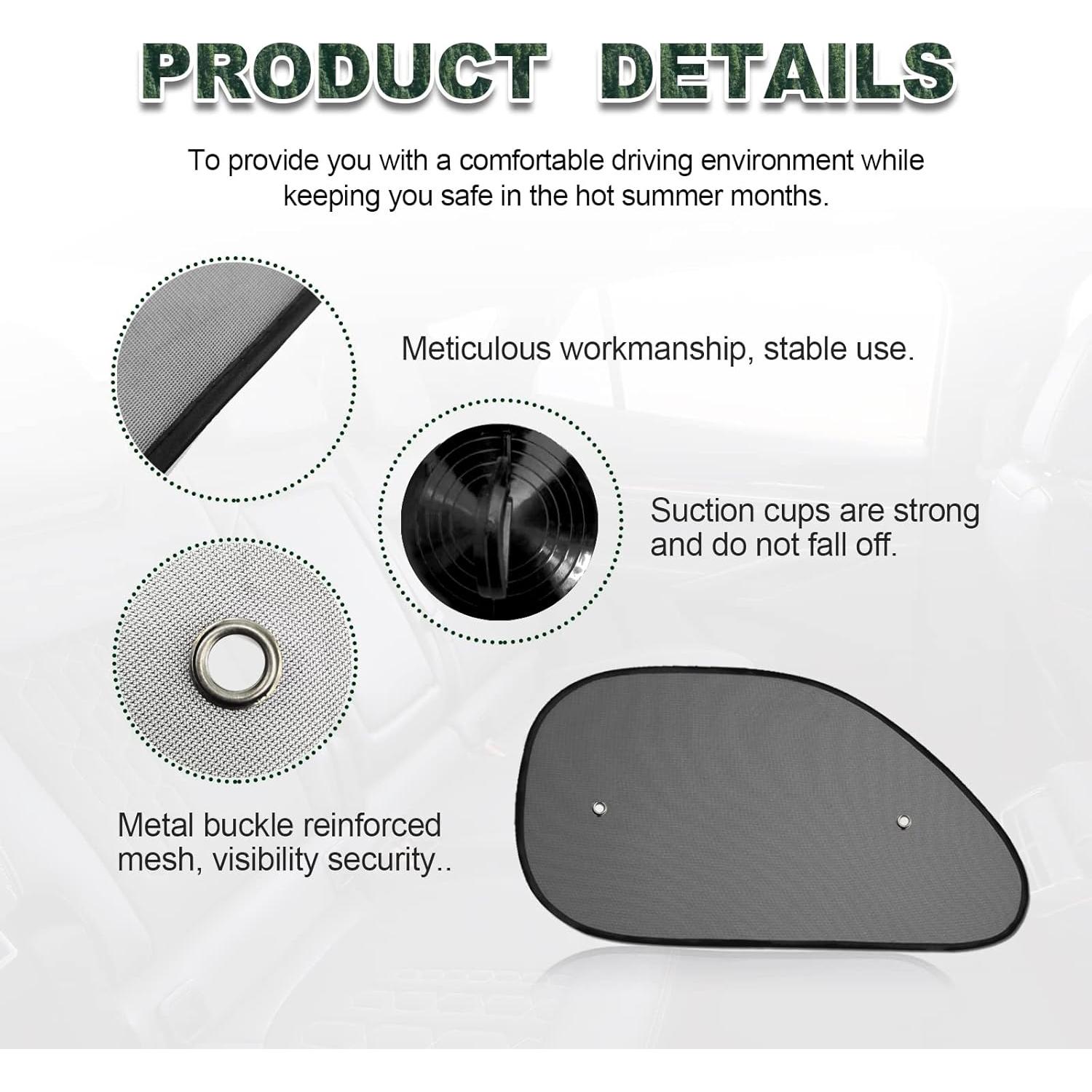 Paquete de 2 Sombrillas Universales Vrasly para Ventanas de Auto