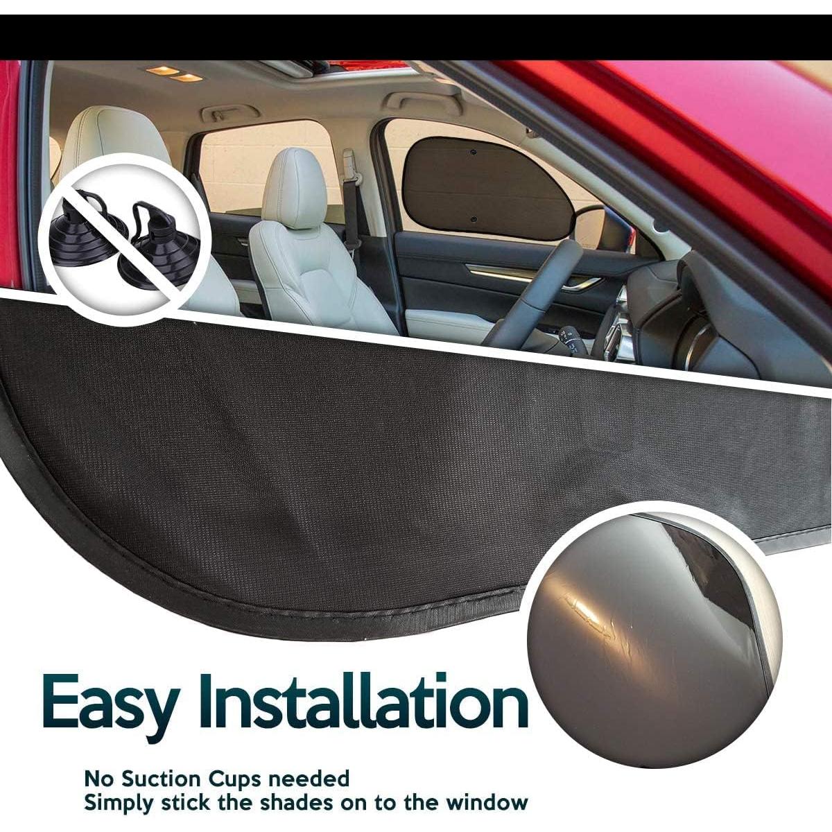 Sombrillas de Ventana Lateral ZONETECH - 2 Piezas, Malla Solar