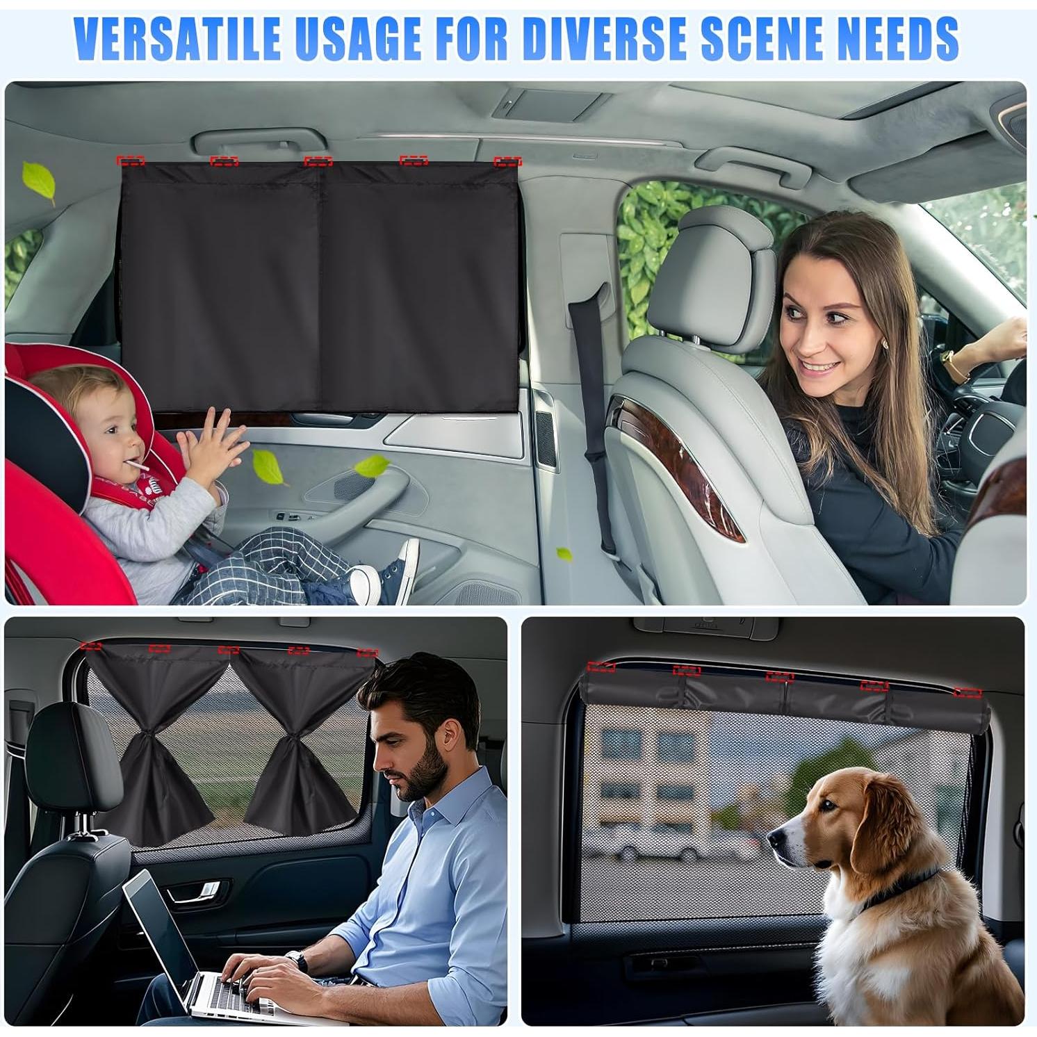 Sombrillas para Ventanas de Auto ZATOOTO Doble Capa 68x45cm