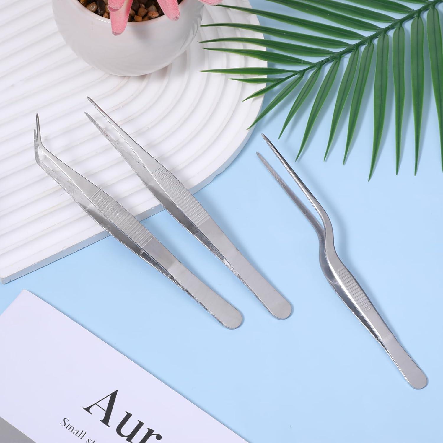 Set de 3 Pinzas de Jardín Acero Inoxidable 15.8cm a 16.3cm