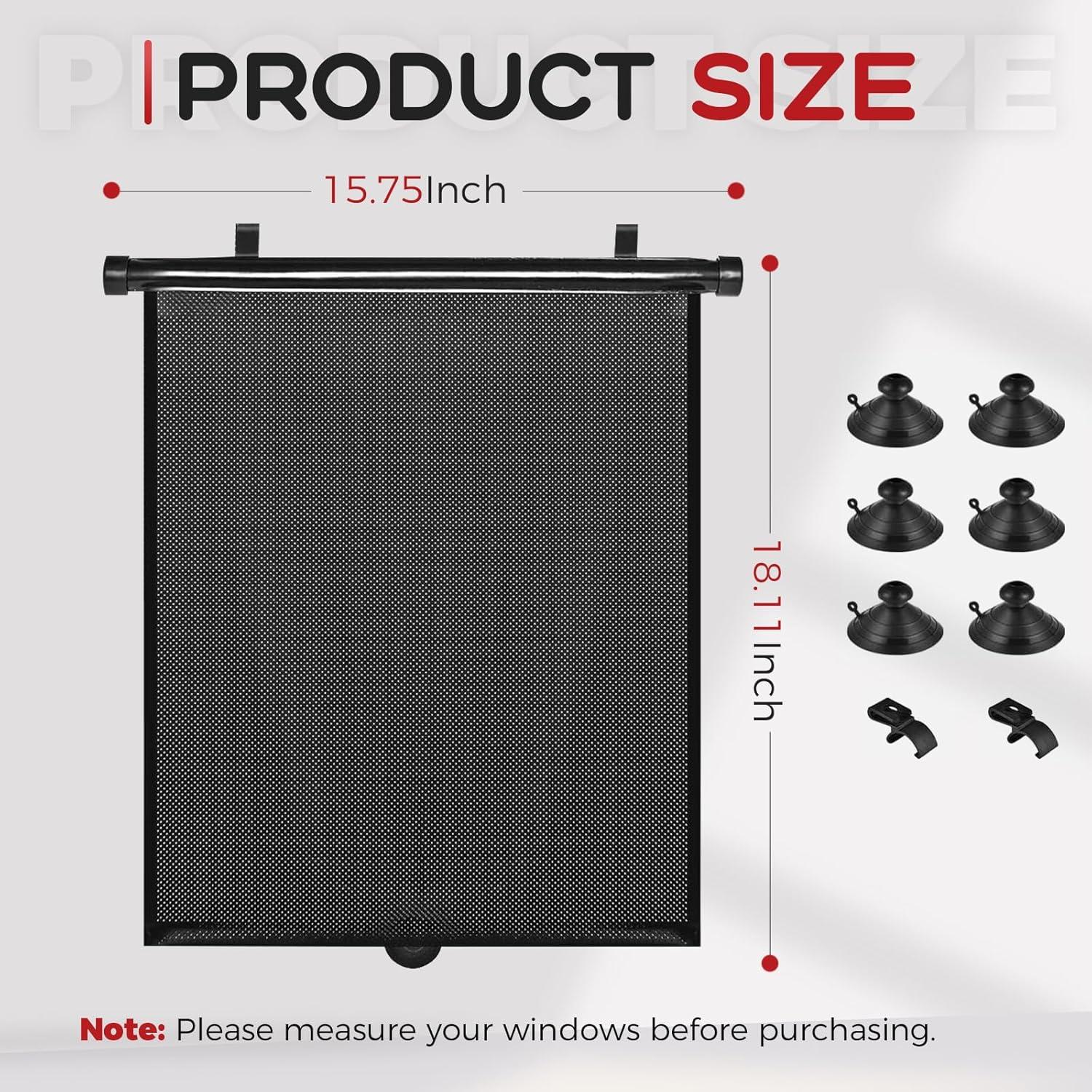 Cortina Solar PLTCAT para Ventana Lateral de Auto 40.6x45.7cm