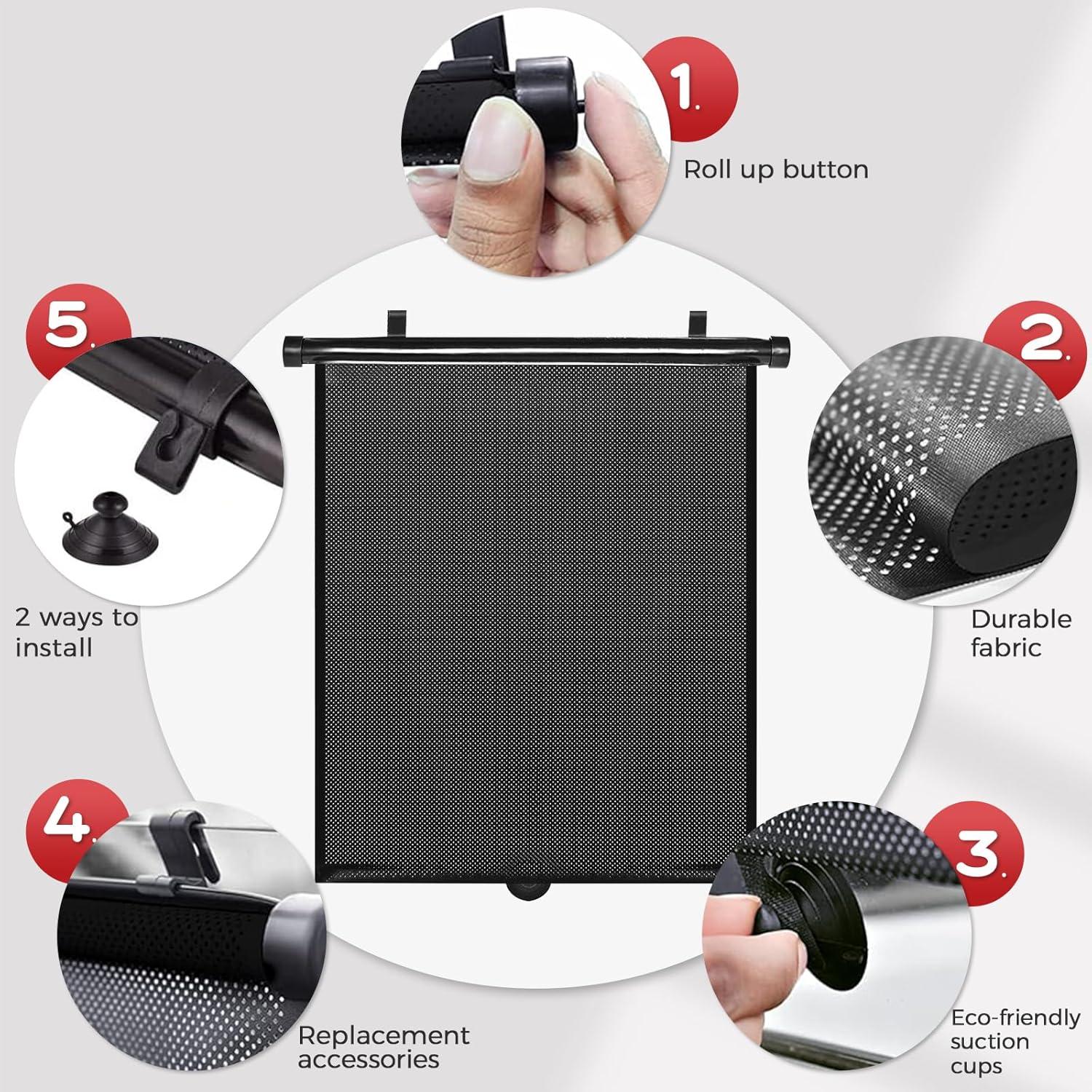 Cortina Solar PLTCAT para Ventana Lateral de Auto 40.6x45.7cm