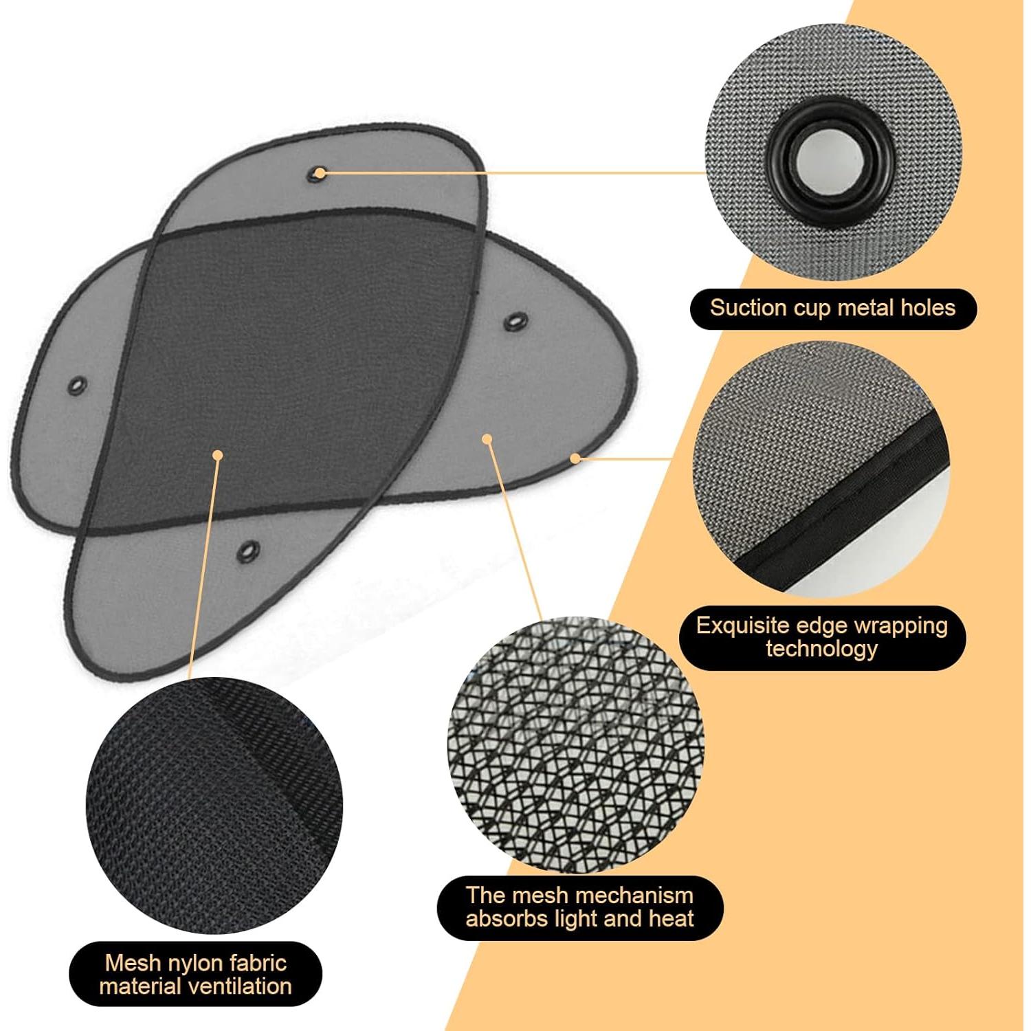 Protector Solar Ventana Lateral Auto Zeathery 66x38cm Negro