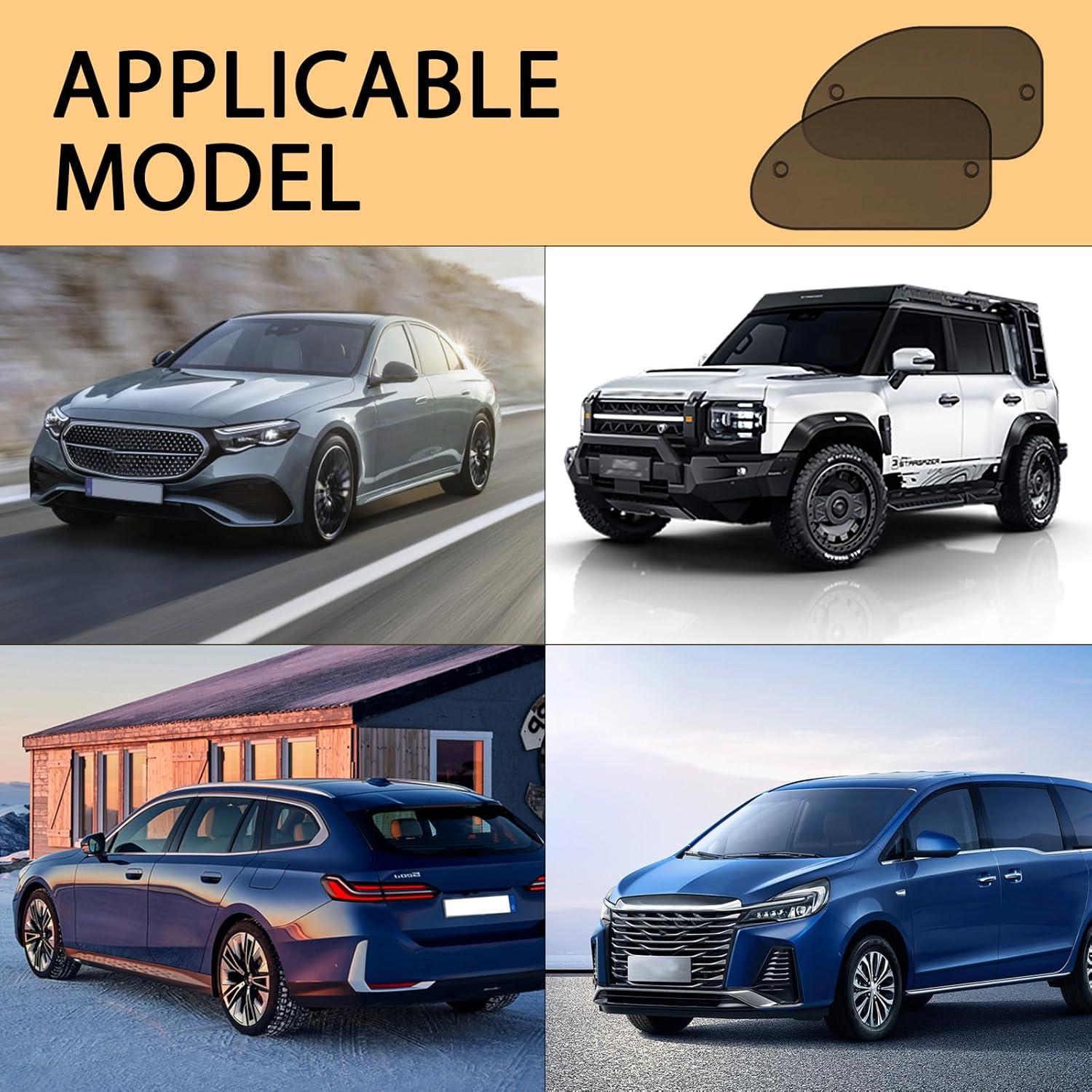 Protector Solar Ventana Lateral Auto Zeathery 66x38cm Negro