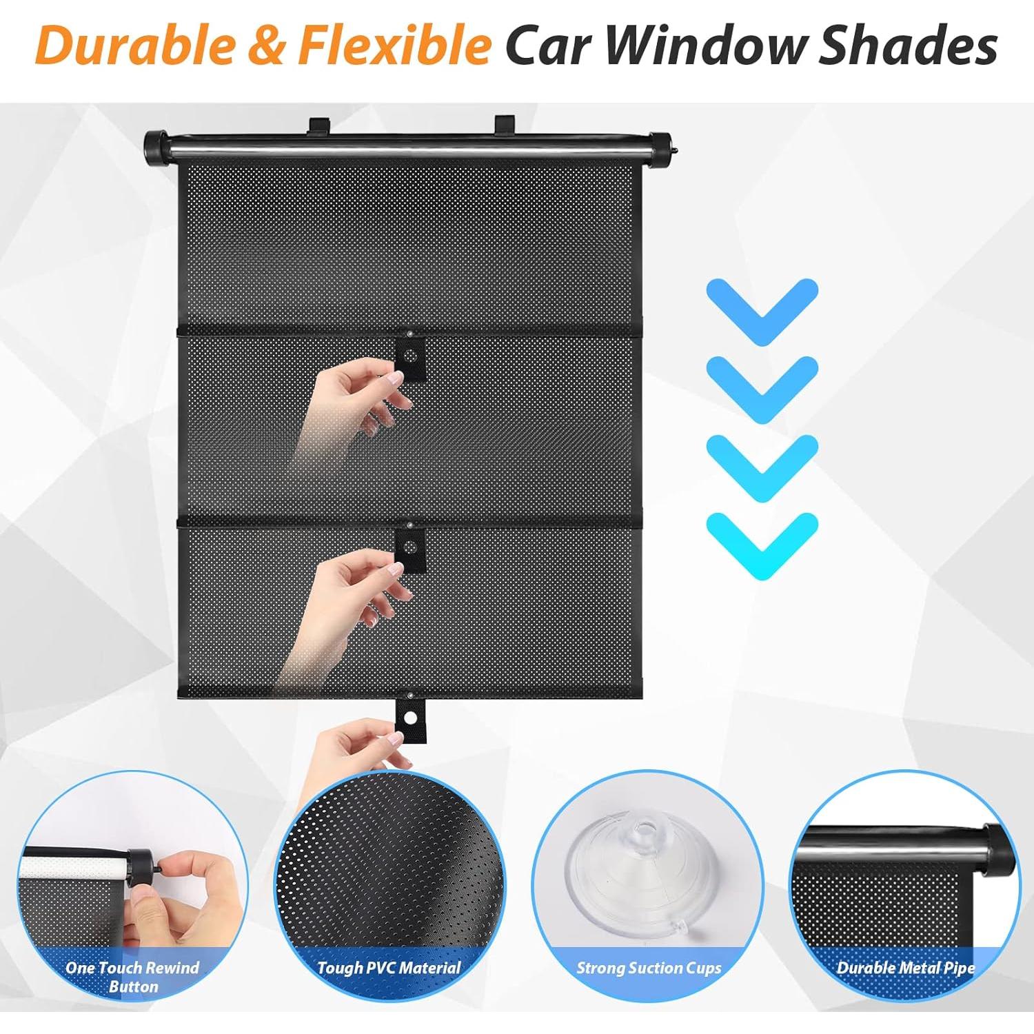 Sombrillas Retráctiles para Ventanas de Auto BOGI 2-Pack UV