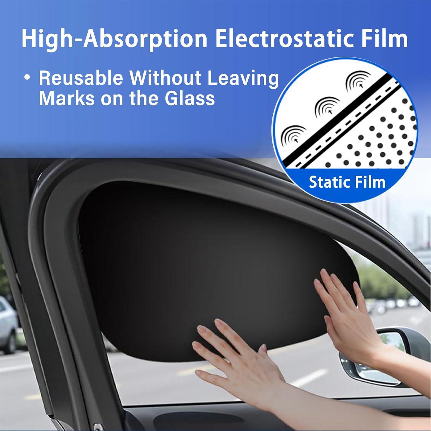 Sombrillas para Ventana Lateral 4 PCS 100% Oscurecimiento UV