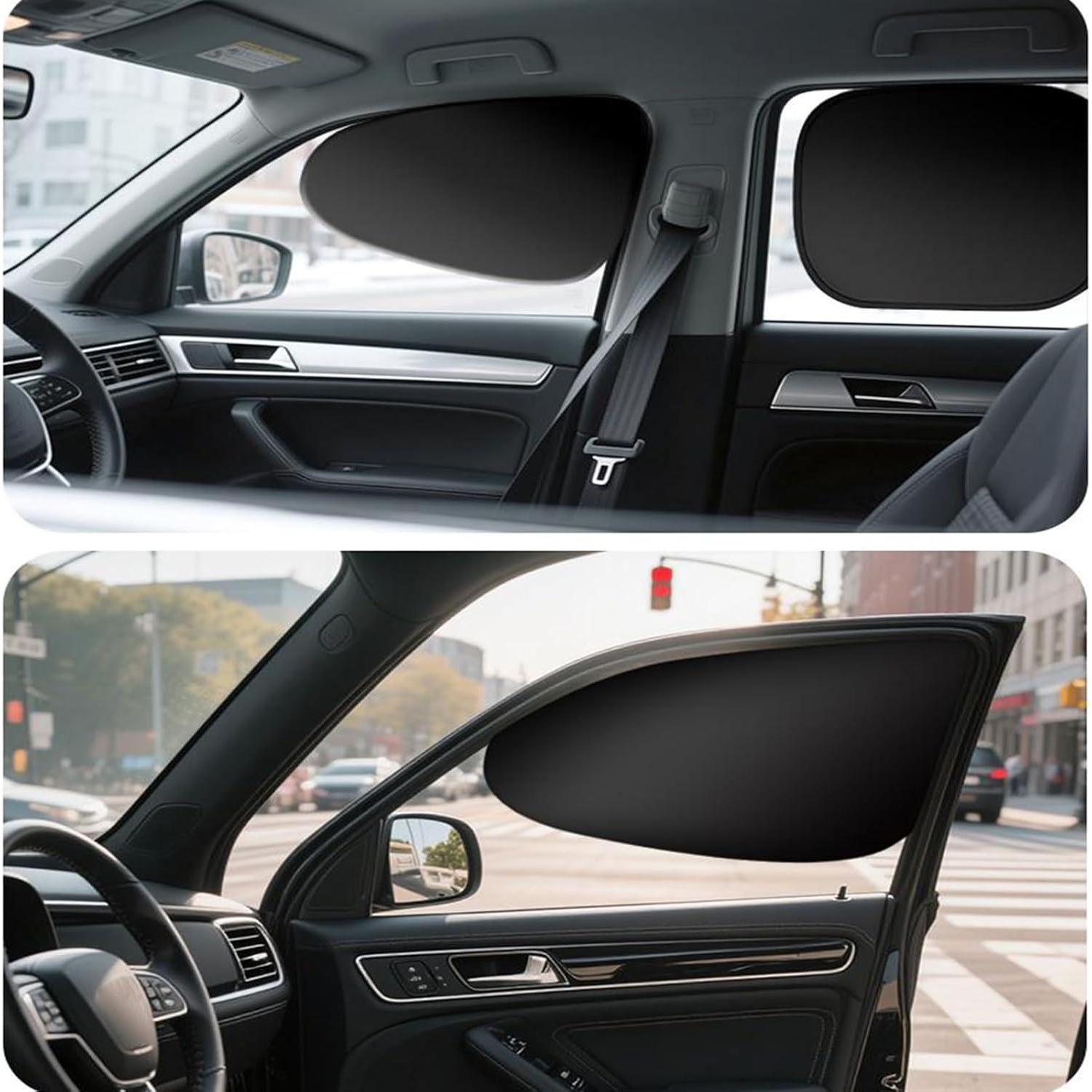 Sombrillas para Ventana Lateral 4 PCS 100% Oscurecimiento UV