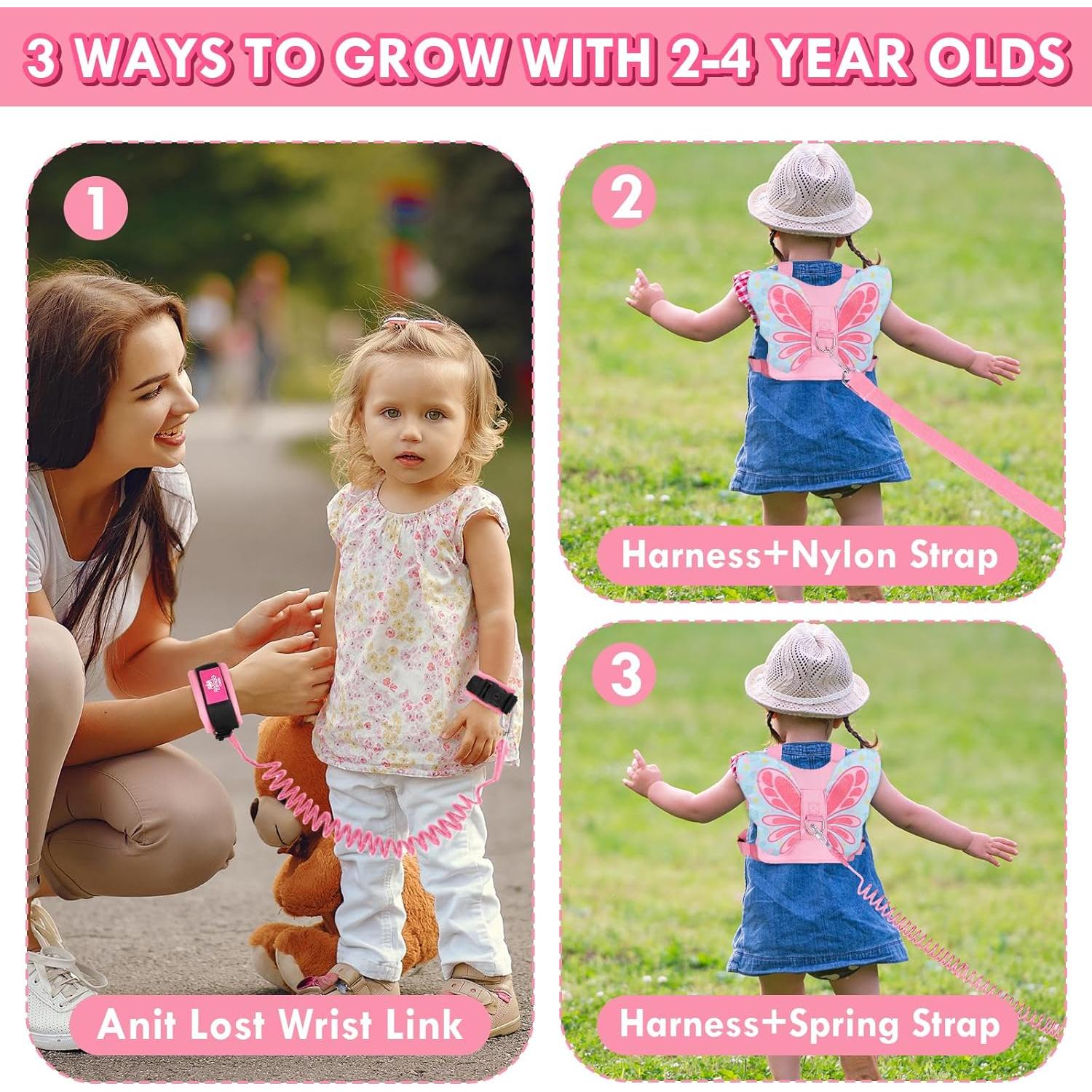 Correa de Seguridad para Niños Lehoo Castle Mariposa Rosa 1.5m