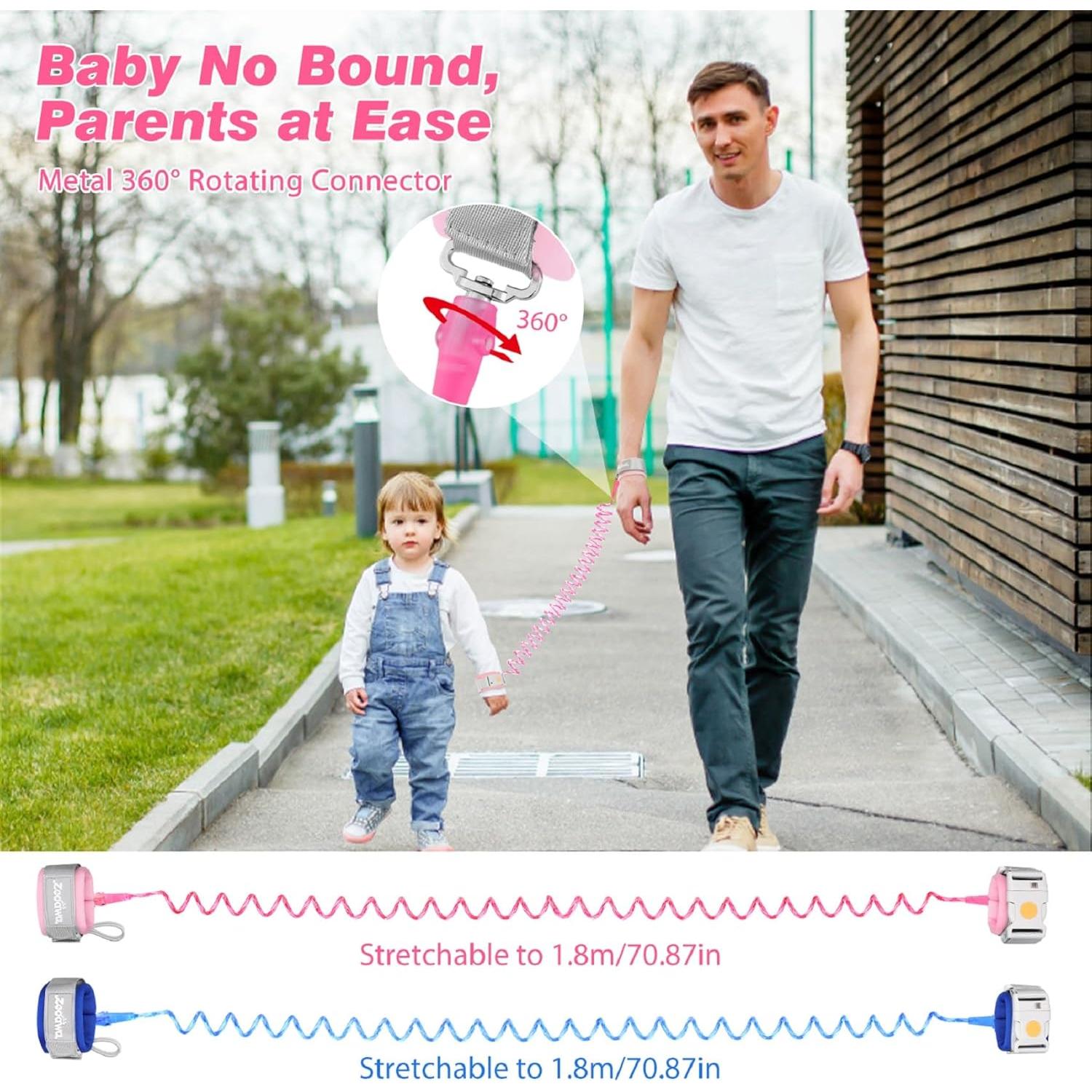 Arnés de Seguridad para Niños Zooawa 2Pack Azul y Rosa