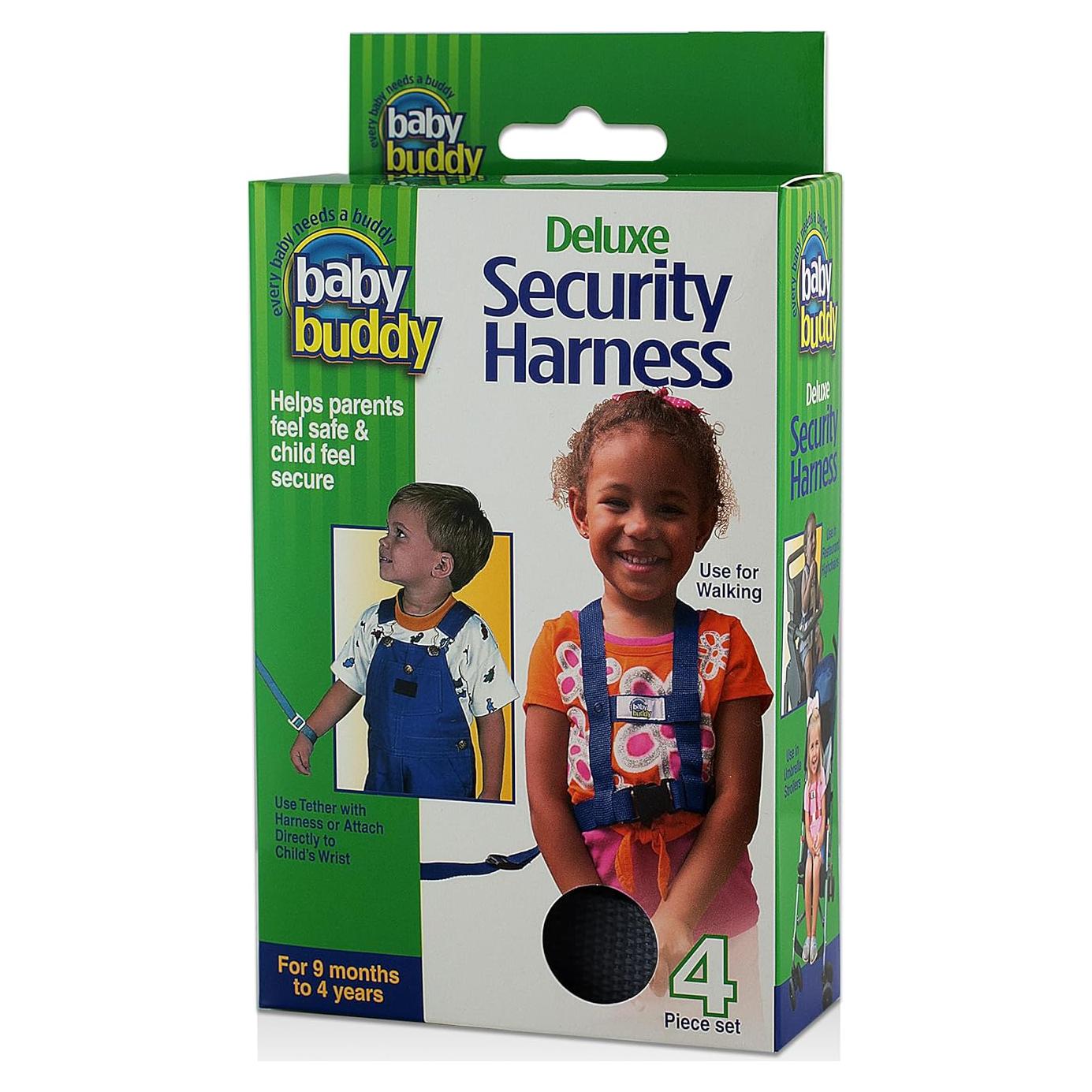 Arnés de Seguridad Deluxe para Bebés Negro - Juego de 4 Piezas