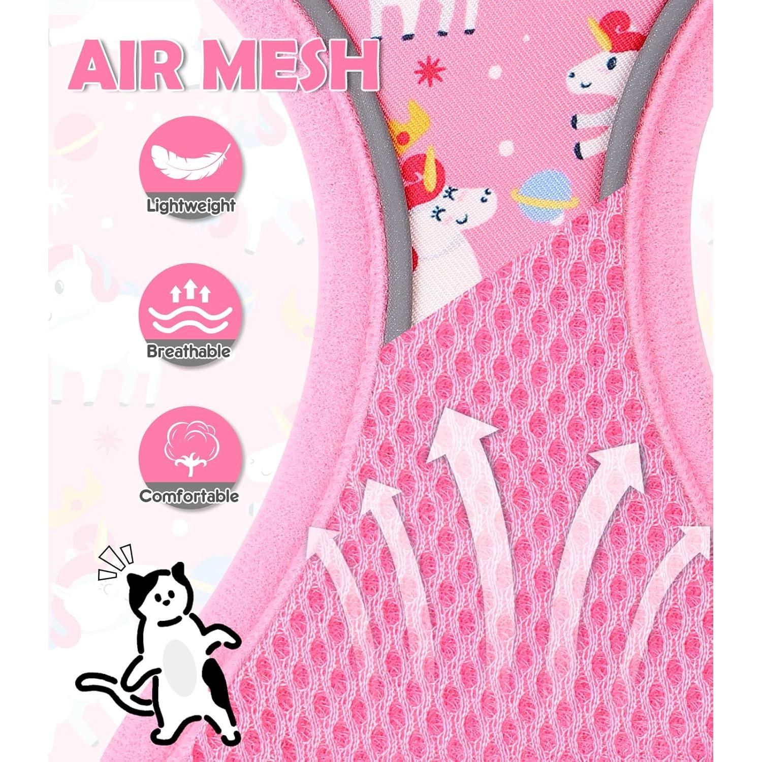 Conjunto Arnés y Correa Halypet Rosa Unicornio para Gato