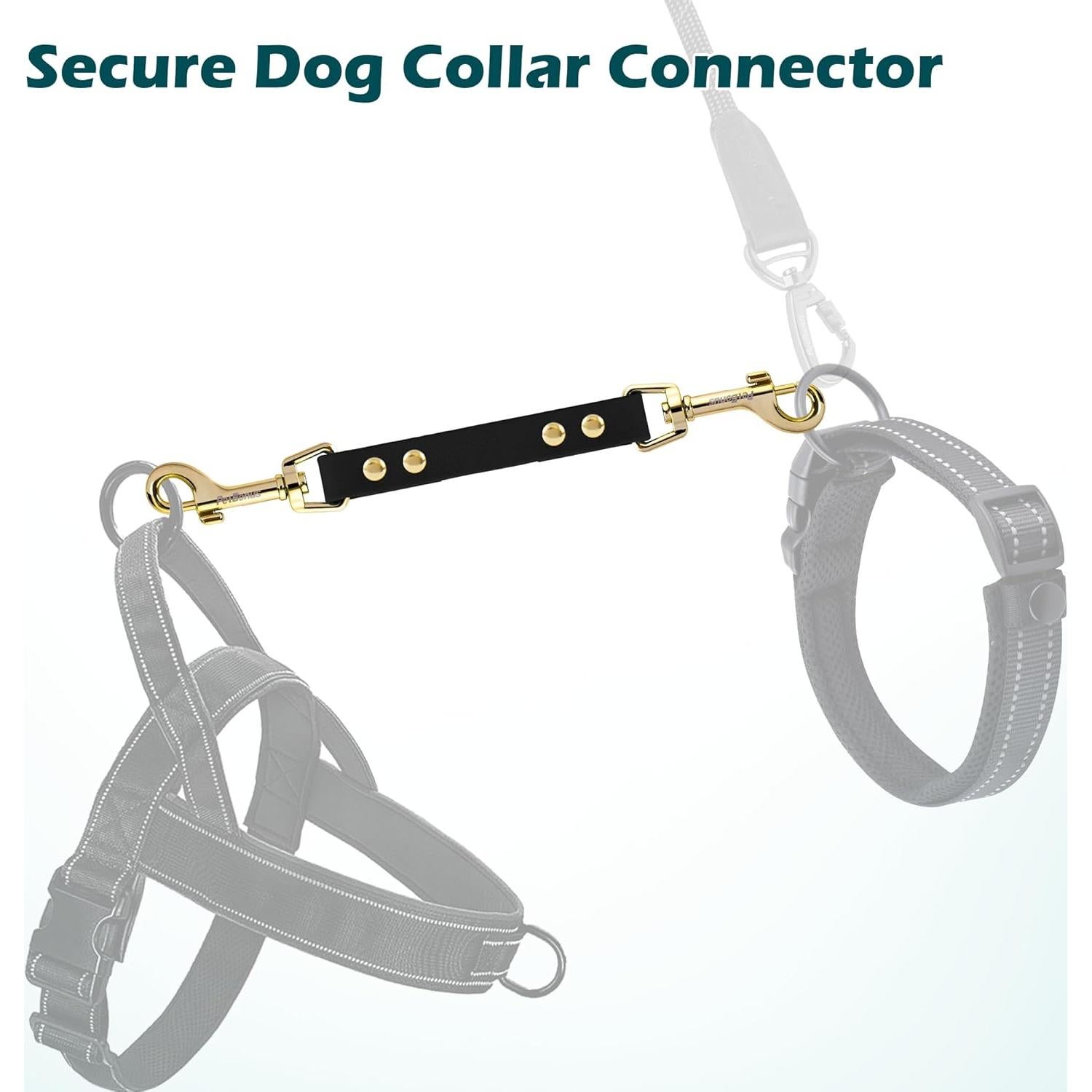 Clip de Seguridad para Collar de Perro PetBonus - Negro, Doble Extremo
