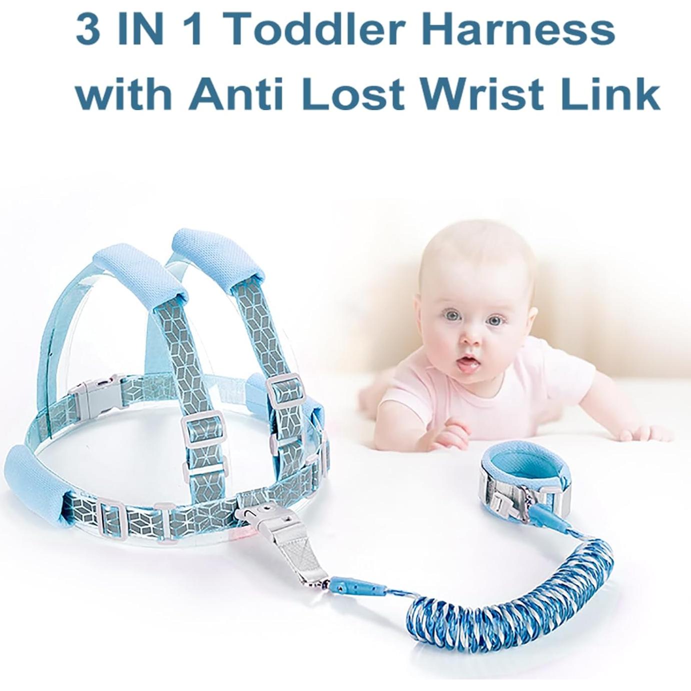 Arnés Reflectante para Niños Pequeños - 3 en 1 con Correa de Muñeca