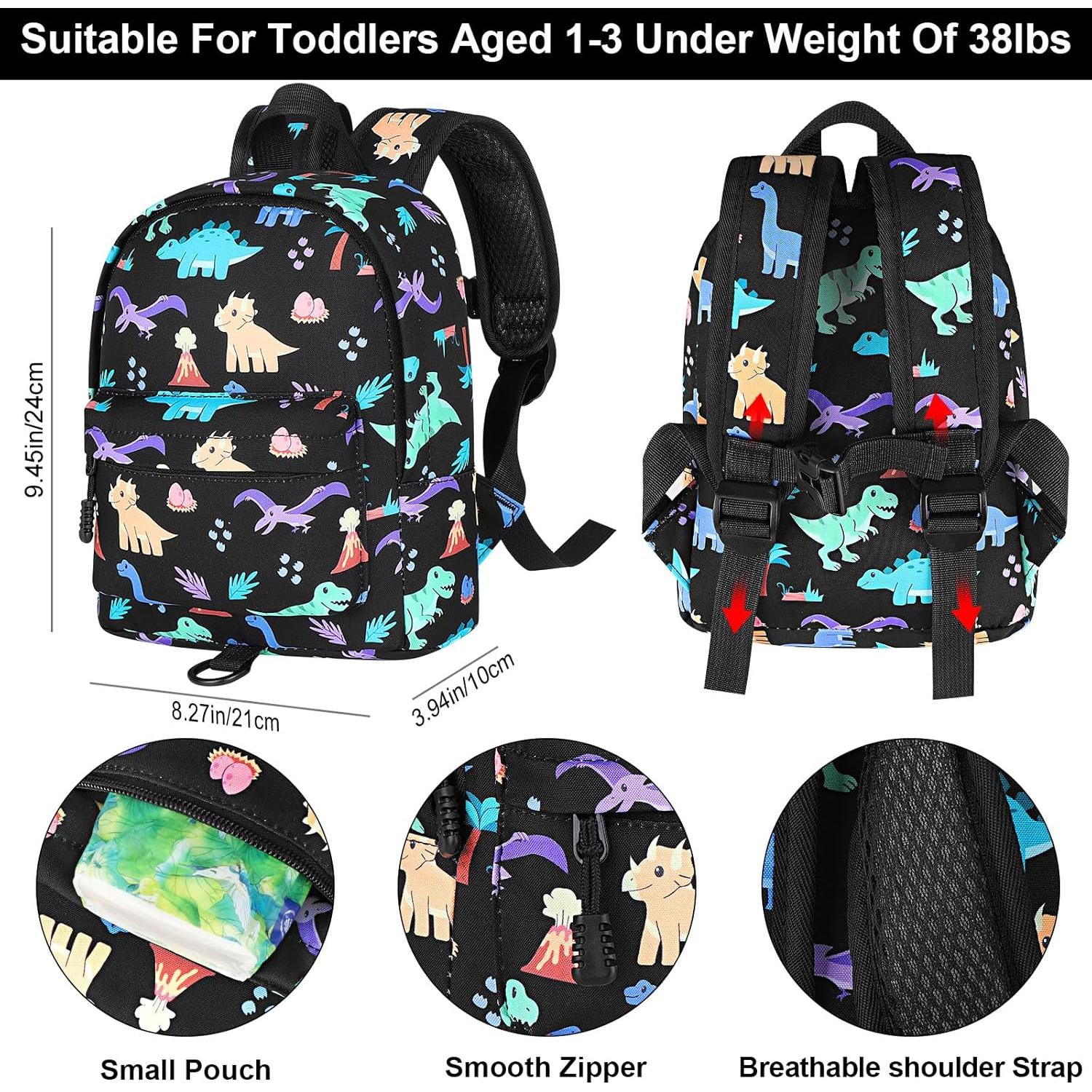 Mochila para Niños Accmor Dinosaurio con Correa Anti Pérdida