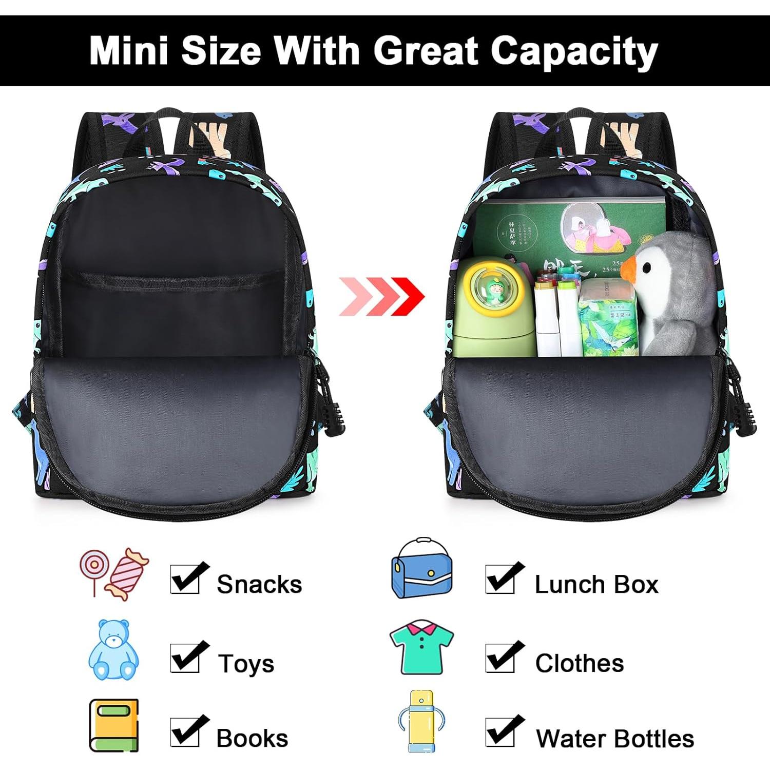 Mochila para Niños Accmor Dinosaurio con Correa Anti Pérdida