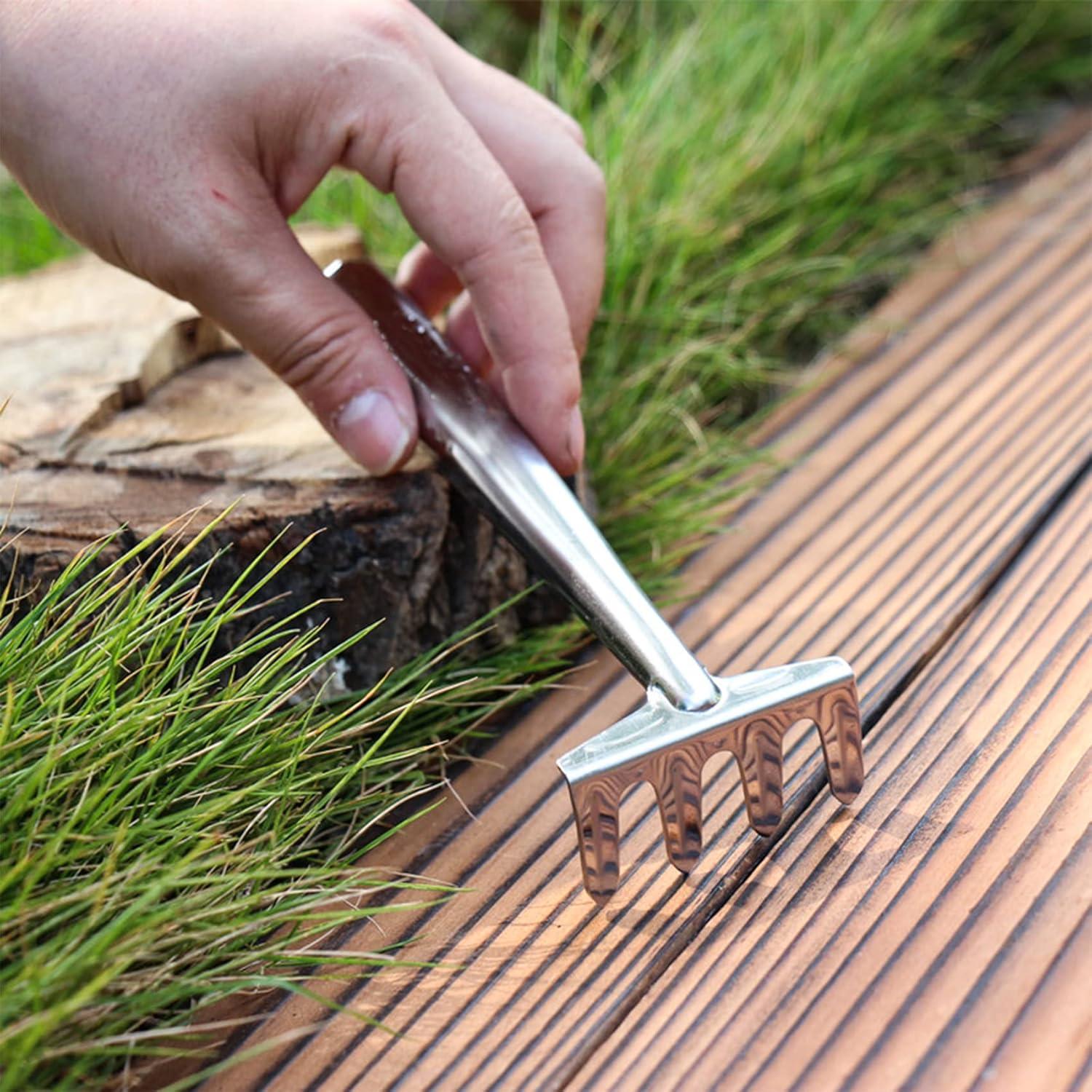 Juego de Herramientas de Jardín Mini 3 Piezas Acero Inoxidable